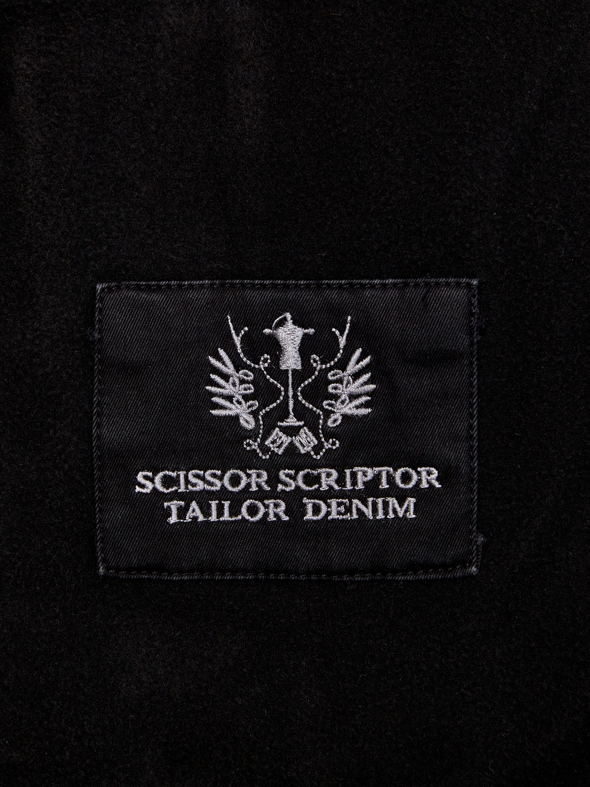 Куртка из окрашенного вручную японского денима с литой фурнитурой SCISSOR SCRIPTOR, цвет черный, размер 50;52;54;56;58 - фото 6