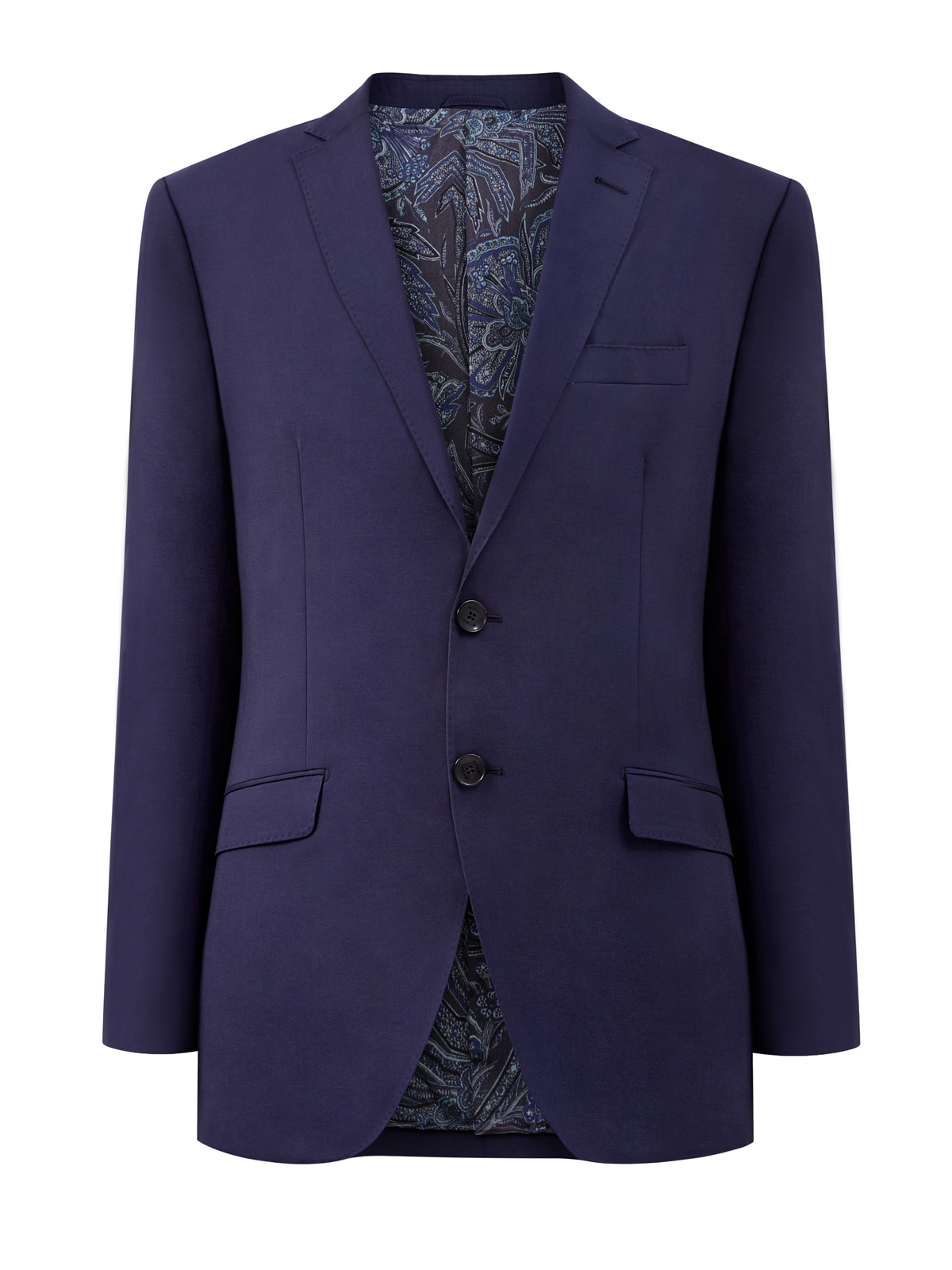 Костюмный пиджак приталенного кроя из гладкой шерсти ETRO, цвет синий, размер 48;50;52;54 - фото 1