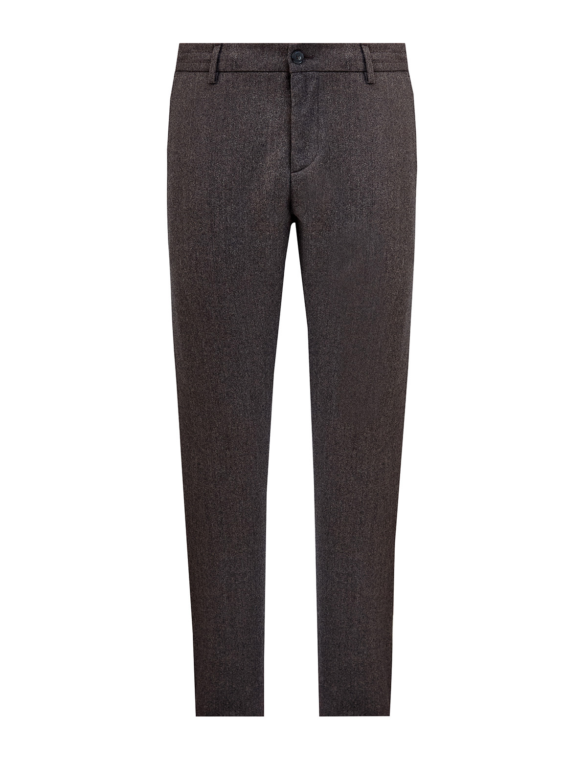 

Прямые брюки из шерсти с замшевыми вставками, Коричневый, Прямые брюки из шерсти с замшевыми вставками