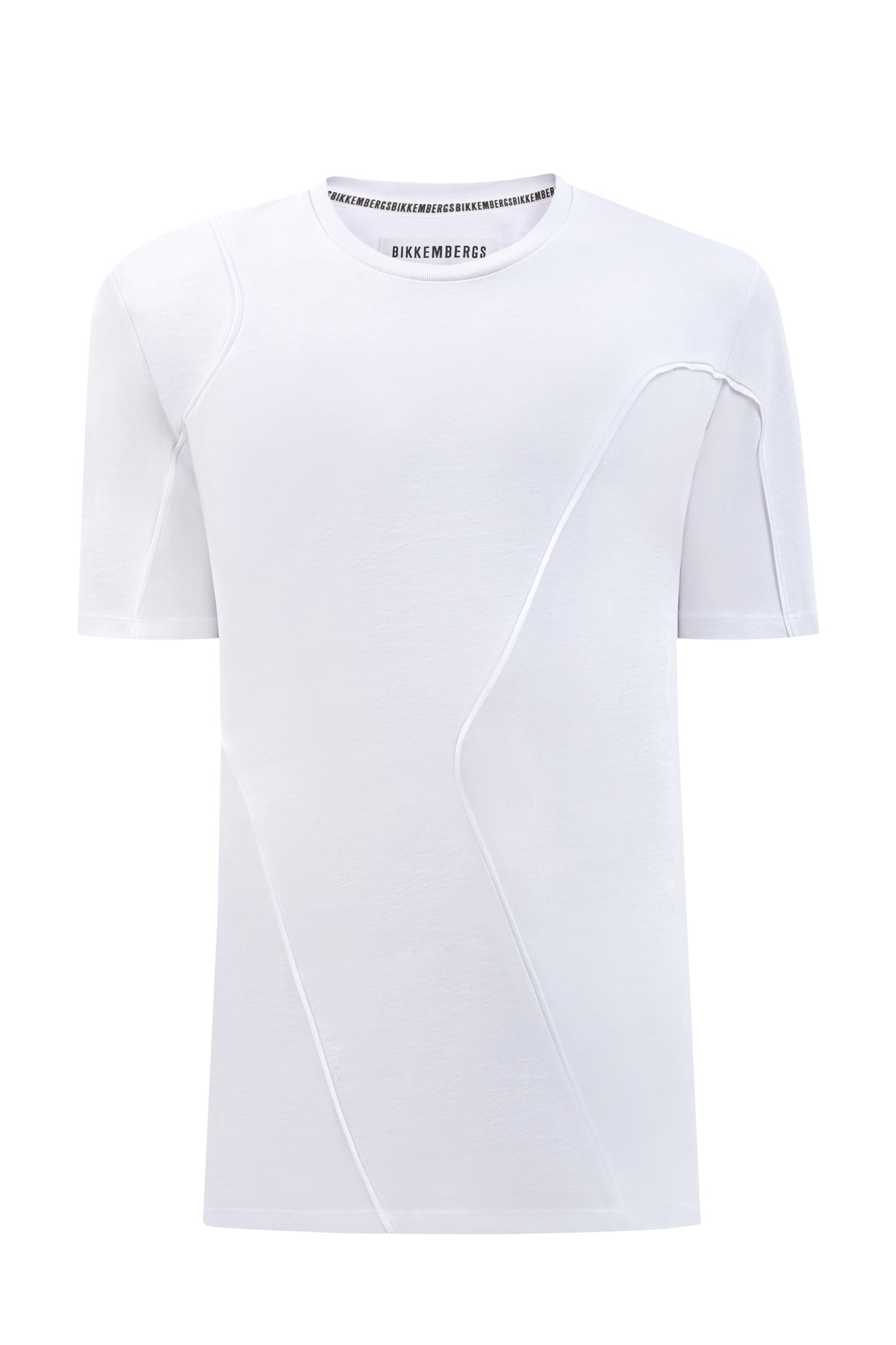 Хлопковая футболка из гладкого джерси с короткими рукавами BIKKEMBERGS, цвет белый, размер XL;M - фото 1
