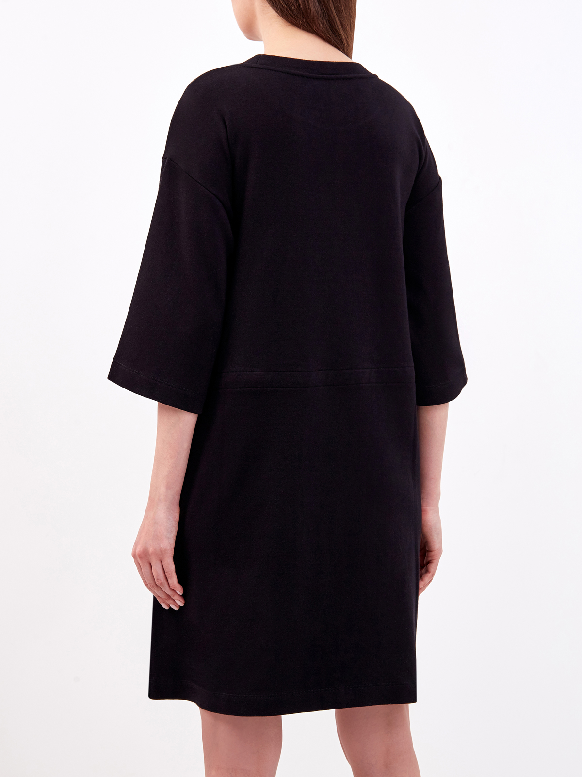 Платье из плотного хлопка с контрастным принтом OFF-WHITE, цвет черный, размер 36;38;40 - фото 4