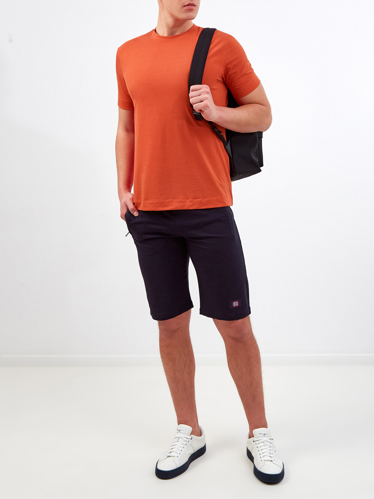 Яркая футболка из гладкого хлопка и лиоцелла CUDGI, цвет оранжевый, размер L;XL;2XL;M - фото 2