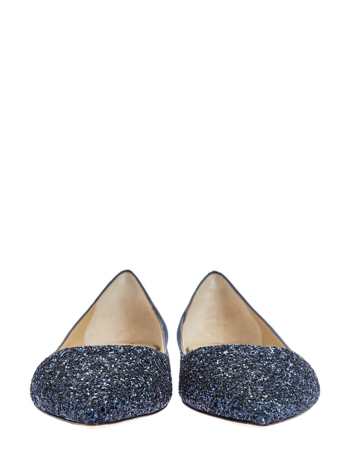 Балетки Love из текстиля и кожи с мерцающим декором