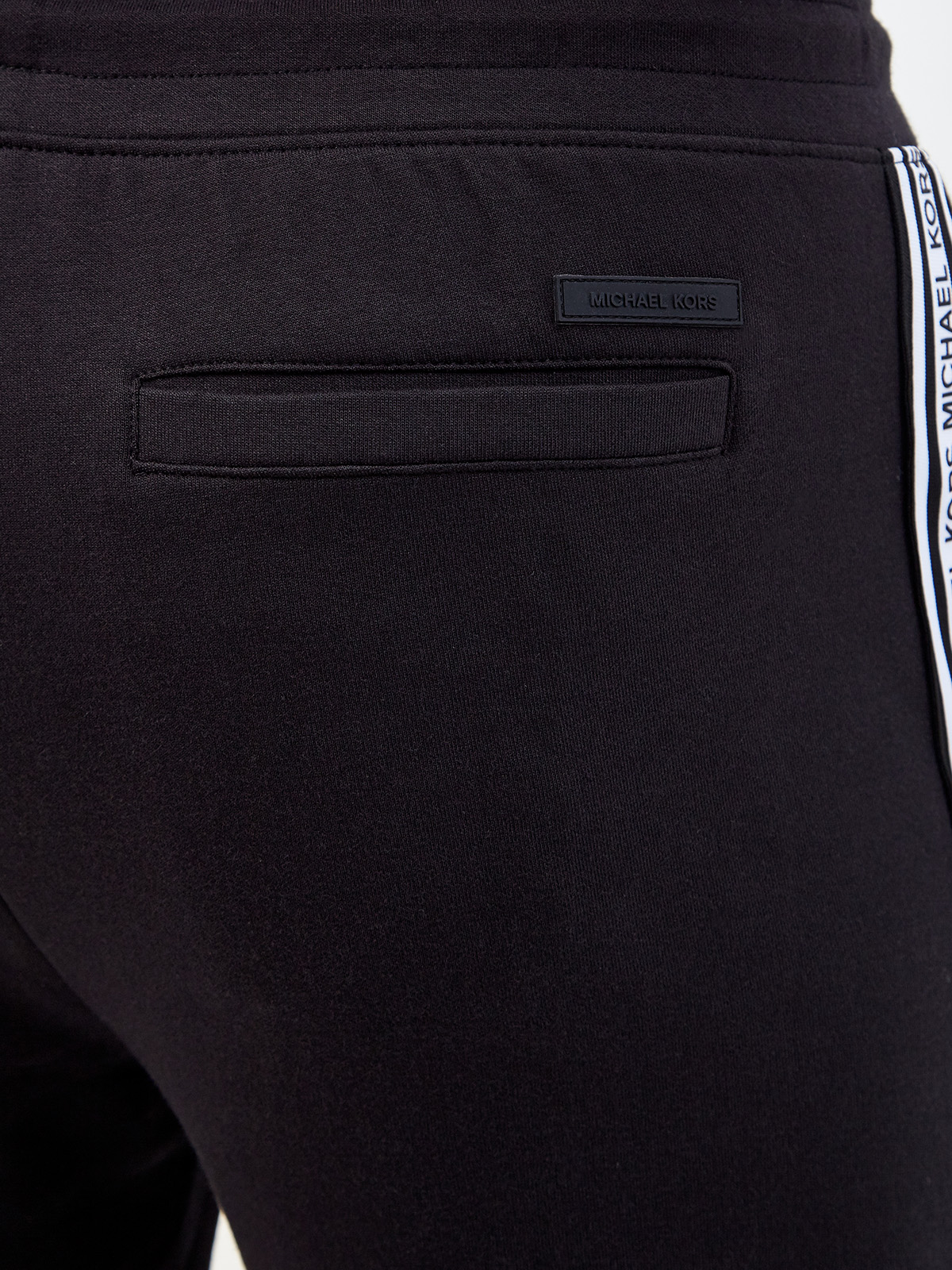 Джоггеры из хлопкового футера с монограммой на лампасах MICHAEL KORS, цвет черный, размер L;XL;M - фото 6