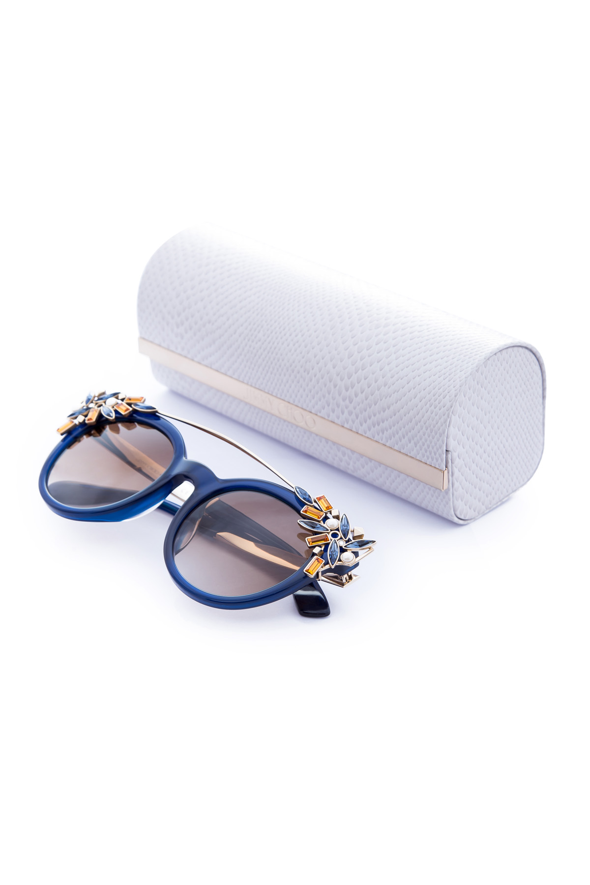 очки JIMMY CHOO  (sunglasses), цвет синий, размер 36 - фото 5