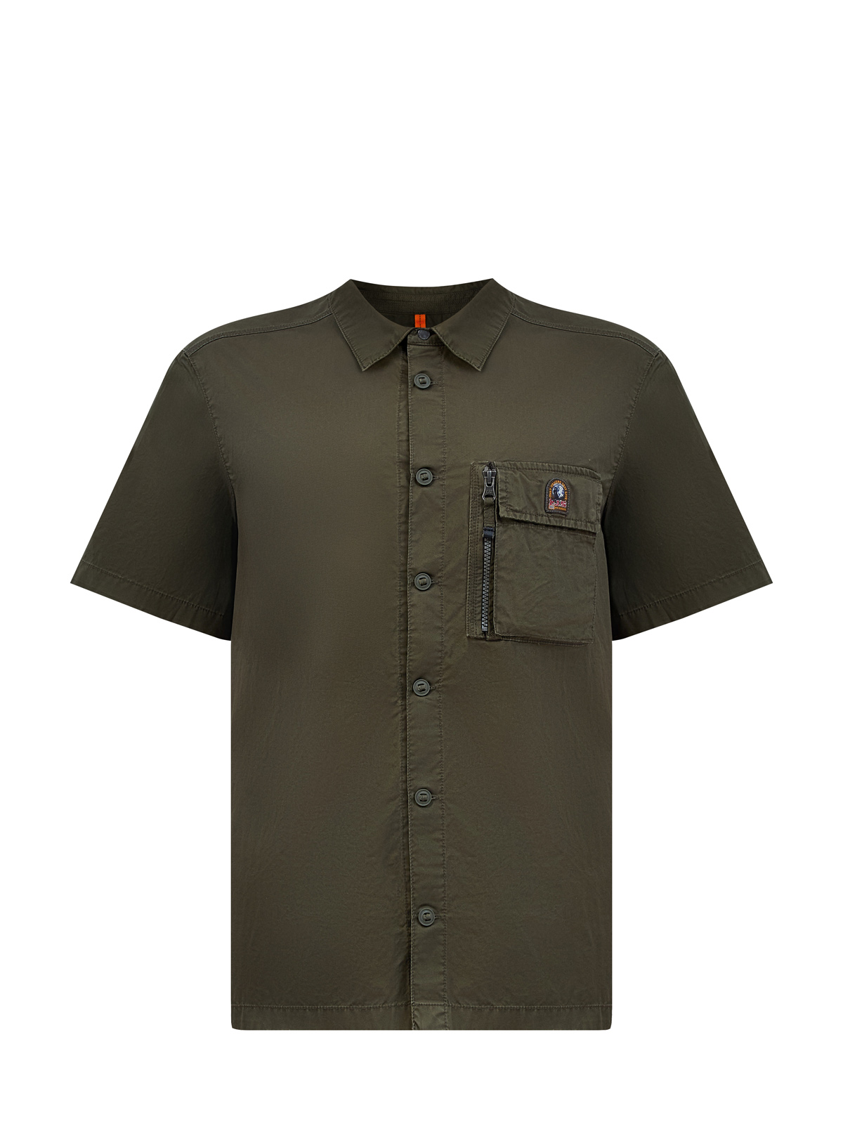 

Рубашка Merv из хлопкового твила с карманом и патчем PJS, Зеленый, Рубашка Merv из хлопкового твила с карманом и патчем PJS