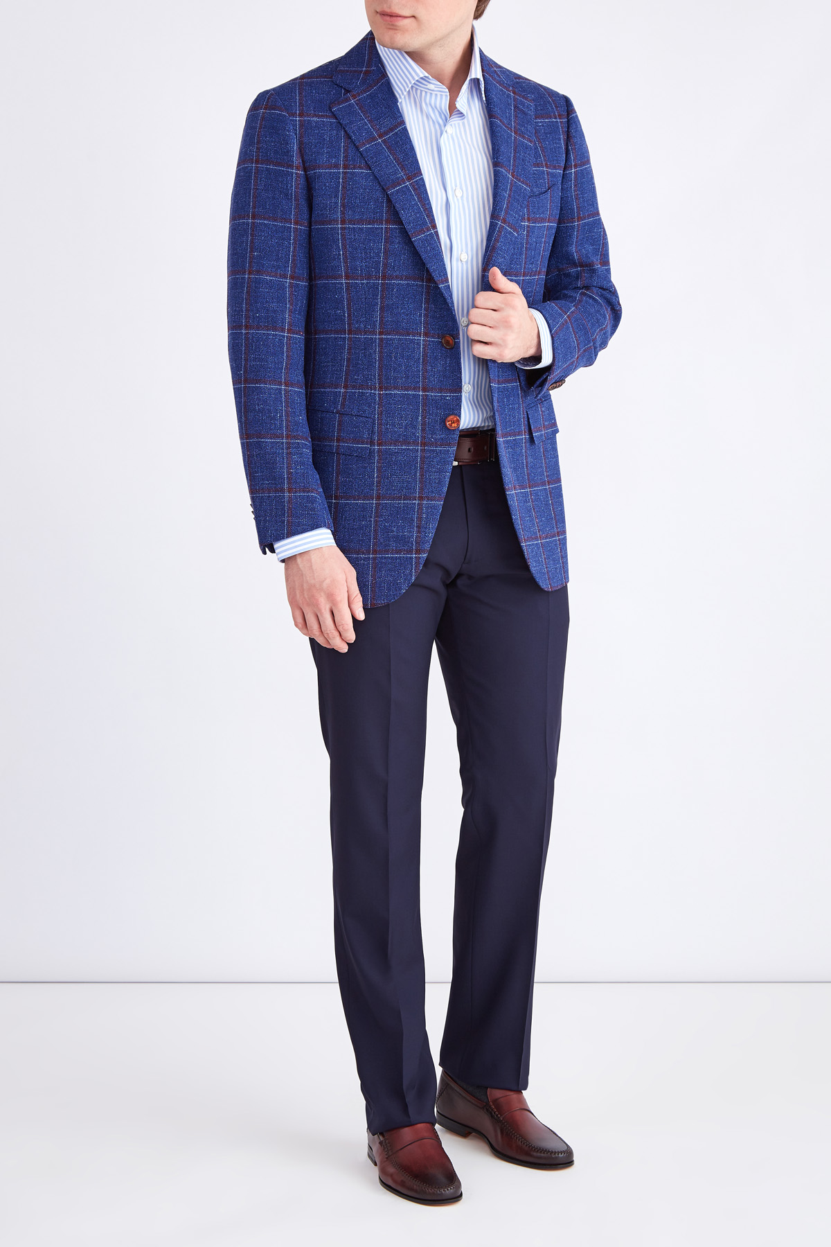 пиджак CESARE ATTOLINI, цвет синий, размер 54 - фото 2