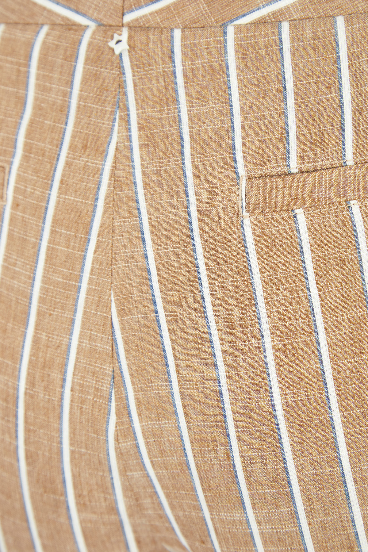 Льняные брюки прямого кроя с принтом в двухцветную полоску LORENA ANTONIAZZI, размер 38 - фото 7