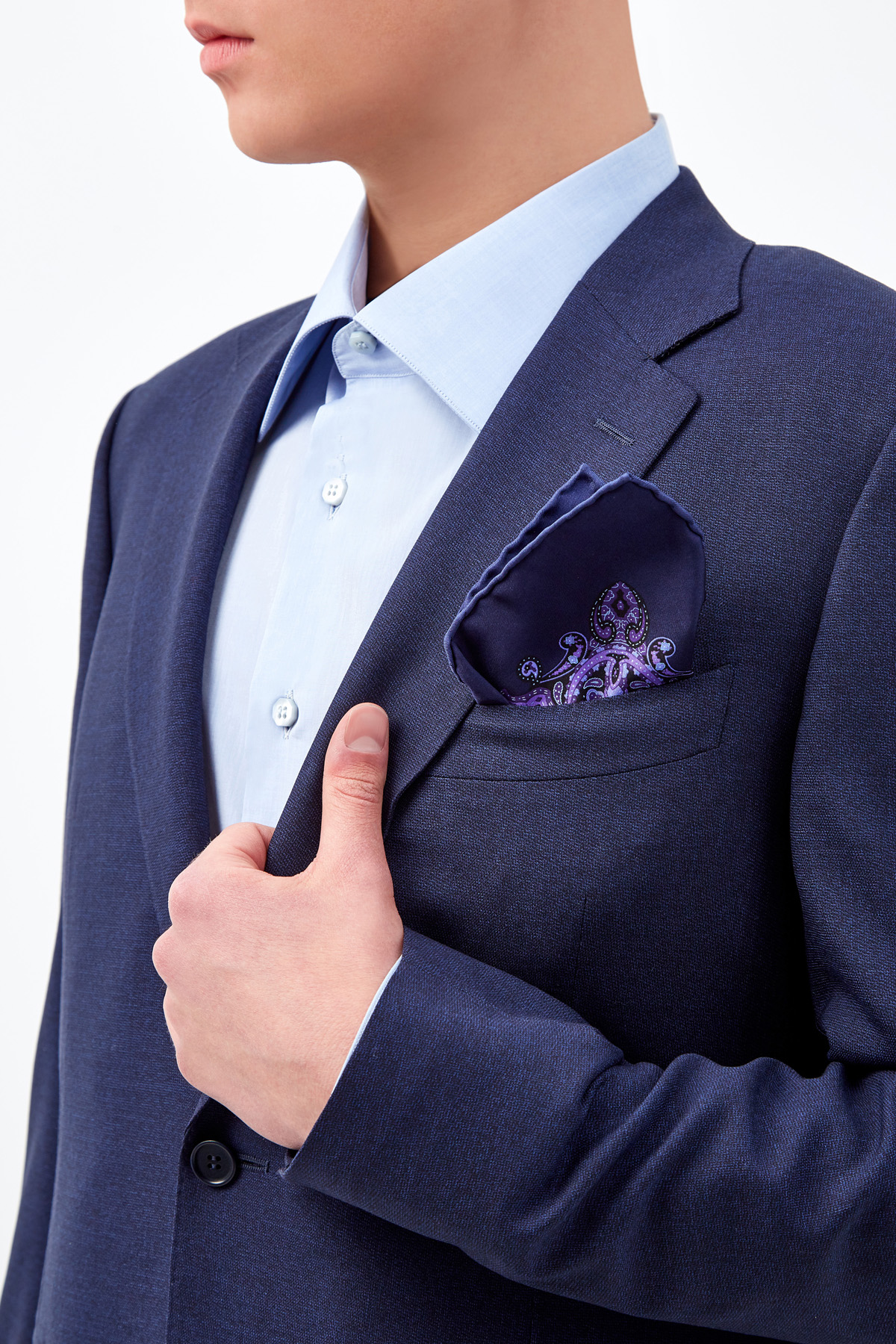 платок STEFANO RICCI, цвет фиолетовый, размер 48 - фото 2