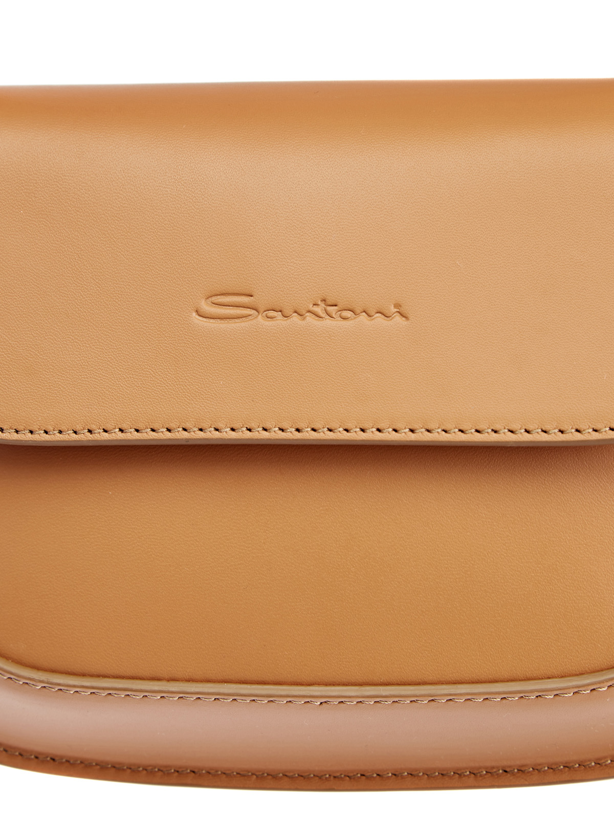 Кожаная сумка-кроссбоди с вощеной окантовкой SANTONI, цвет коричневый, размер 36.5;37;37.5;38;39;41;38.5 - фото 6