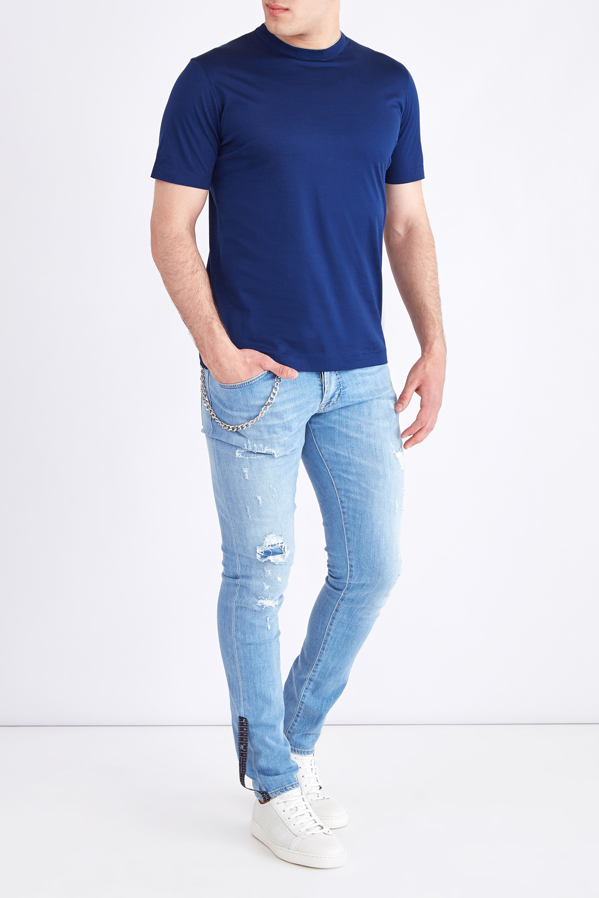 джинсы SARTORIA TRAMAROSSA, цвет голубой, размер 54;50;52 - фото 2