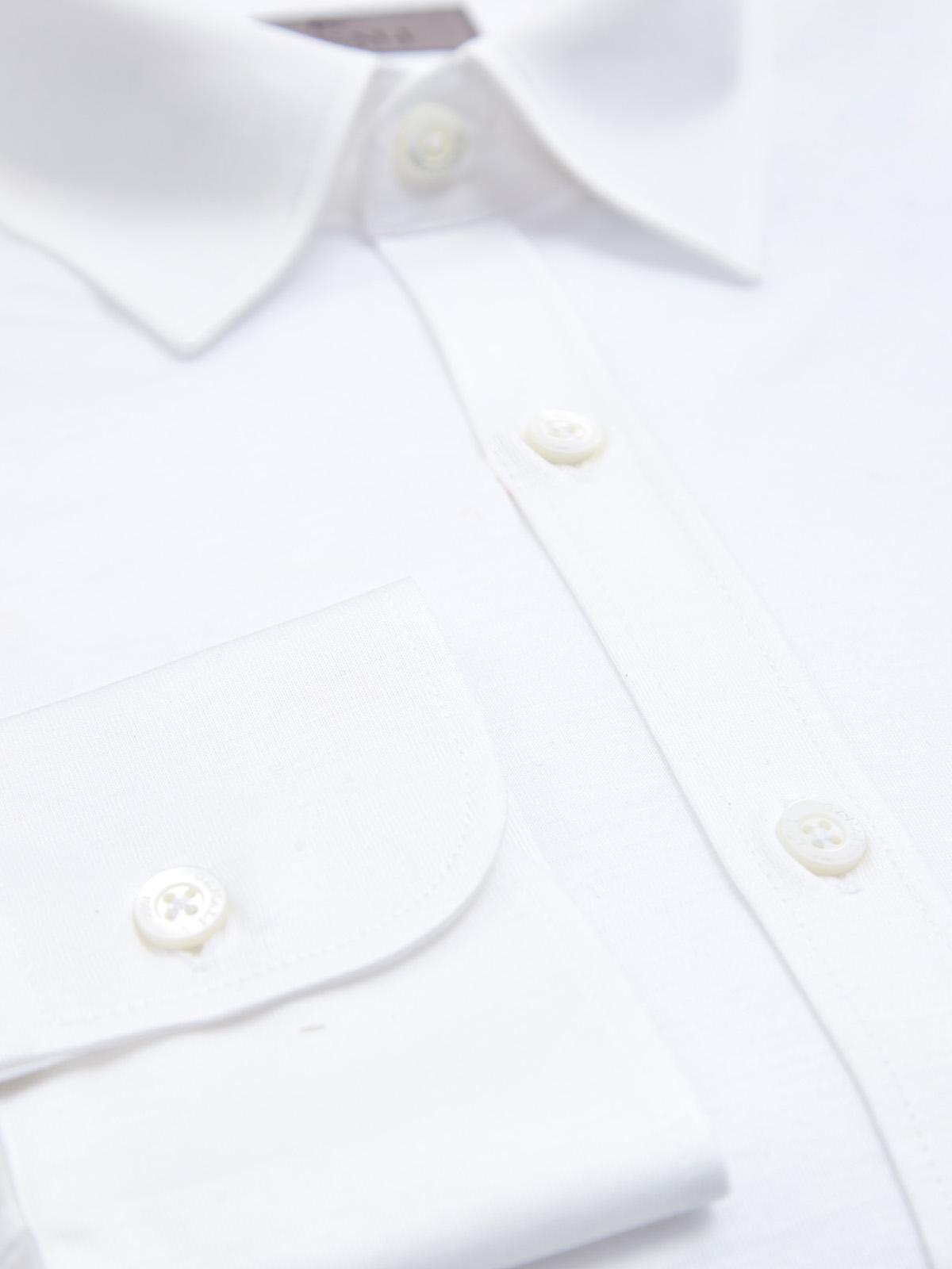 Однотонная рубашка в стиле sprezzatura из мягкого хлопка CANALI, цвет белый, размер 48;50;52;54 - фото 2