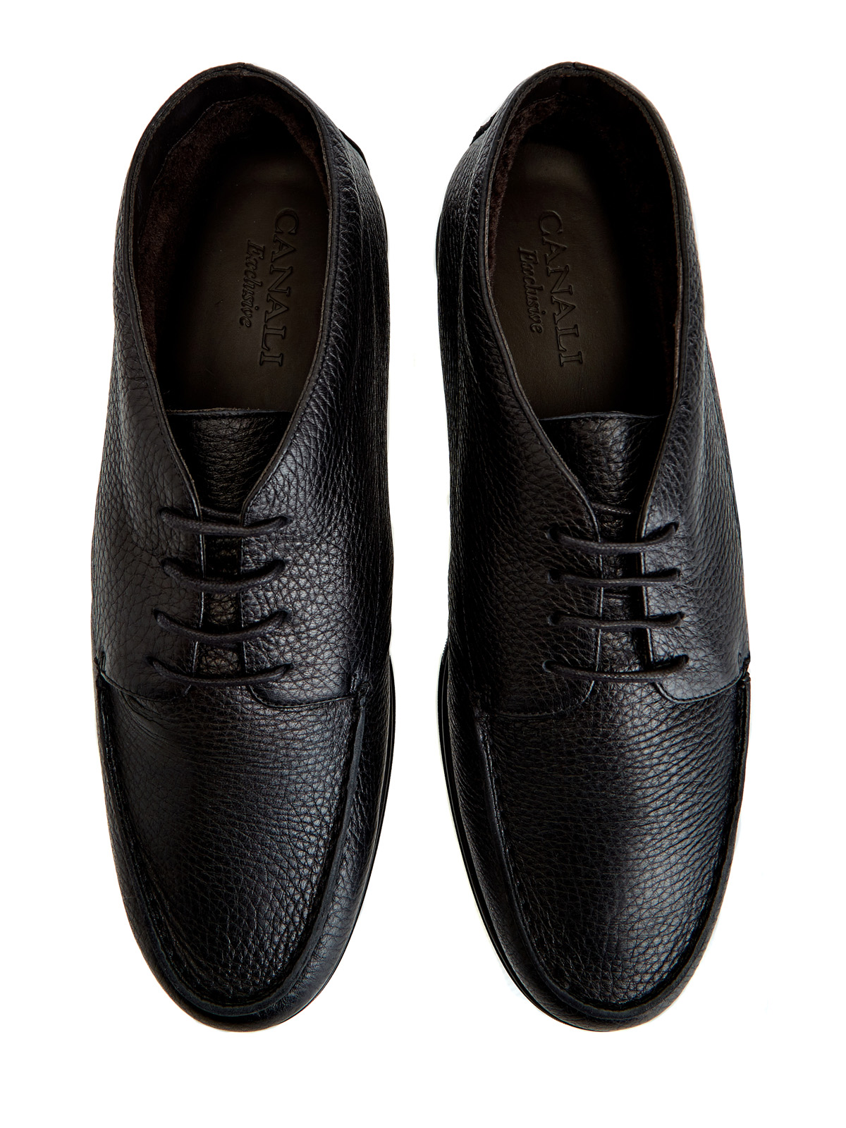 Утепленные ботинки-дезерты с отделкой из густого меха CANALI, цвет черный, размер 40;40.5;41;41.5;42;42.5;43;43.5;44;45 - фото 5
