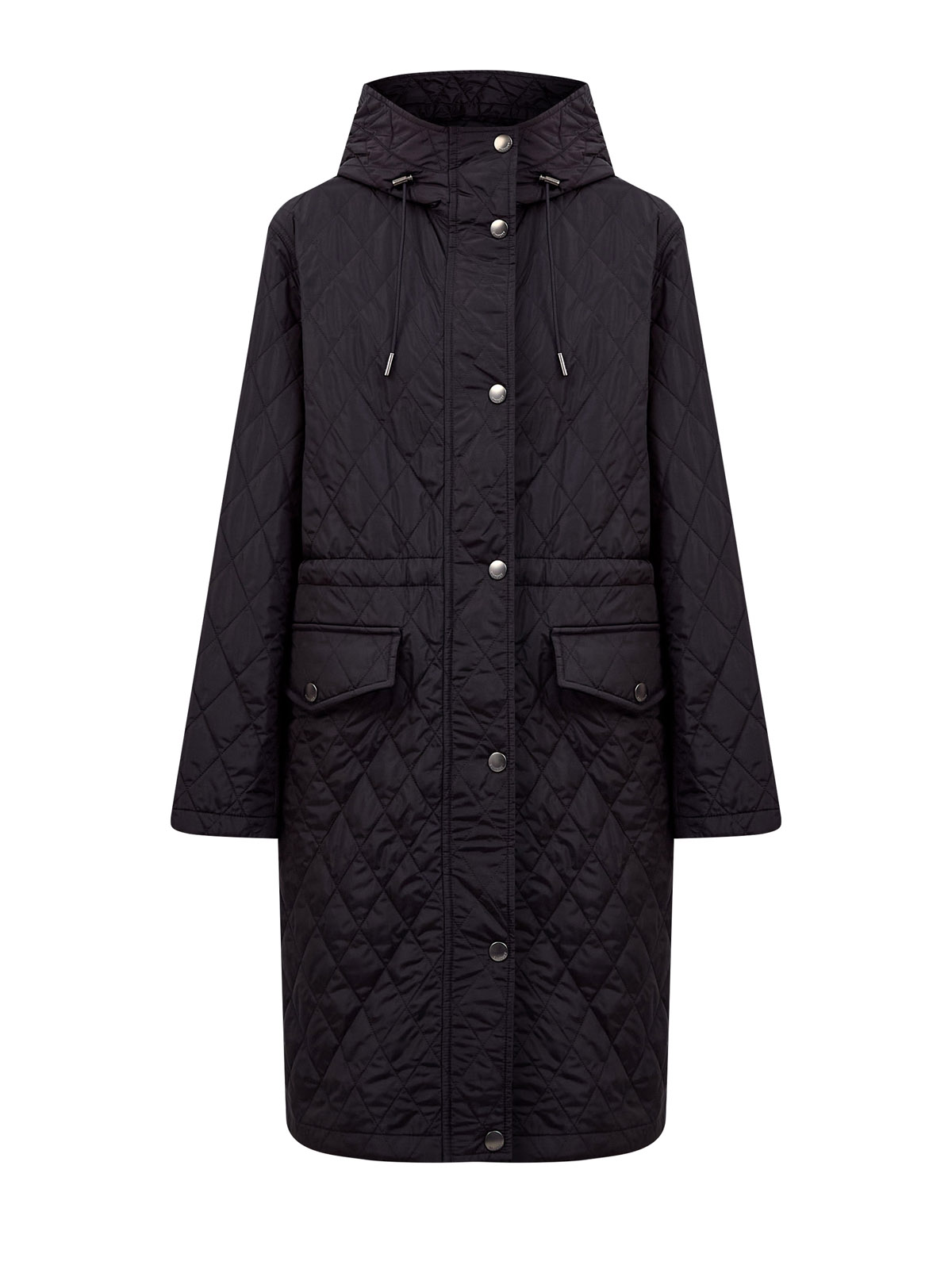 

Стеганый плащ с капюшоном и подкладкой Burberry Check, Черный, Стеганый плащ с капюшоном и подкладкой Burberry Check