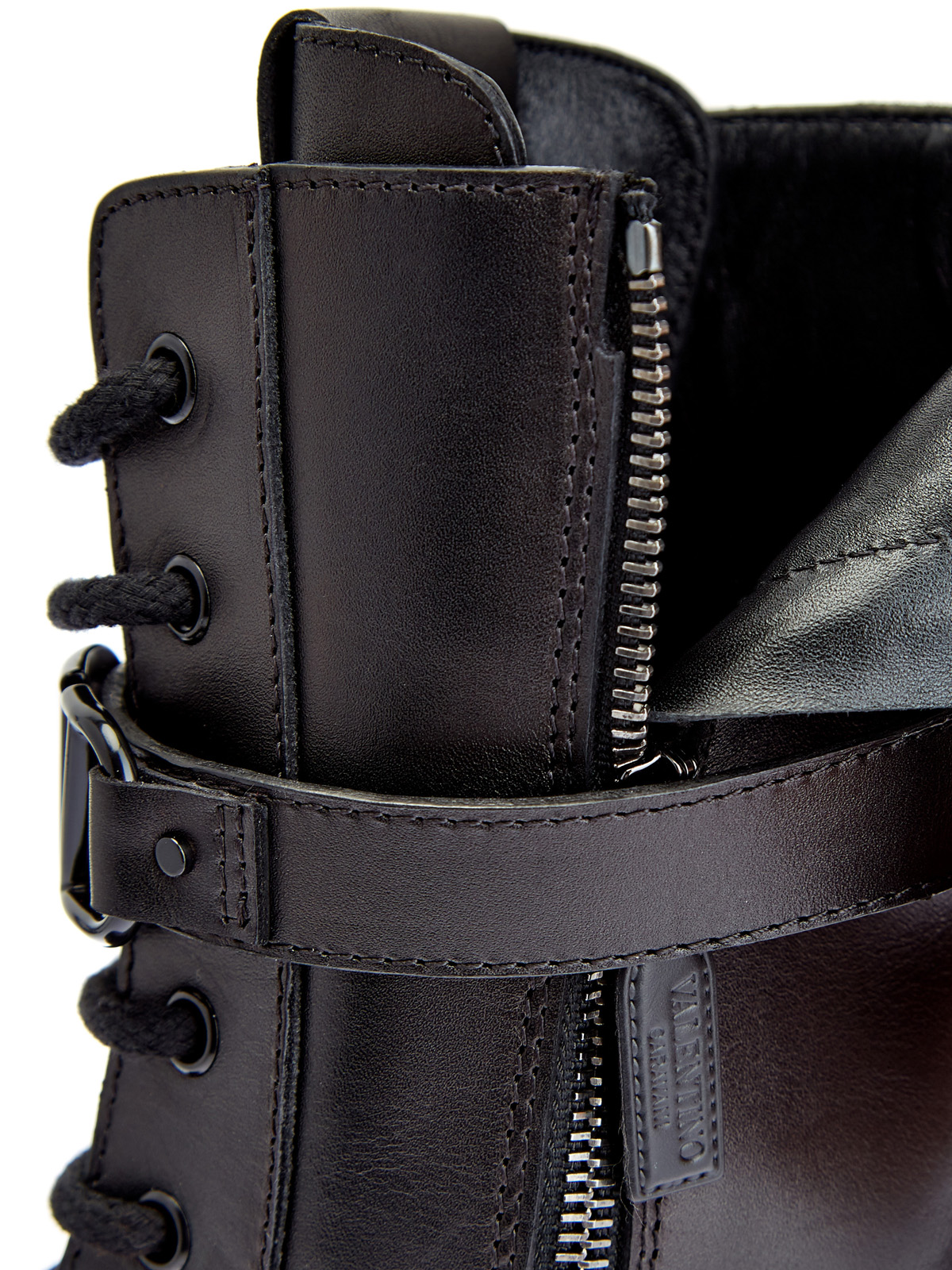 Высокие ботинки из телячьей кожи с логотипом VALENTINO GARAVANI, цвет черный, размер 36;40 - фото 6