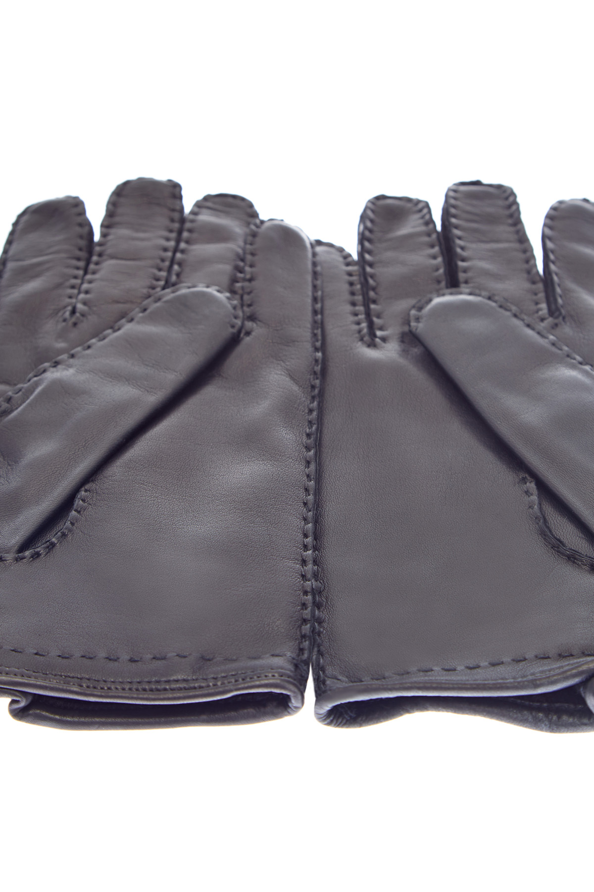 Перчатки ручной работы из гладкой кожи CORTIGIANI, цвет черный, размер L;XL;M - фото 2