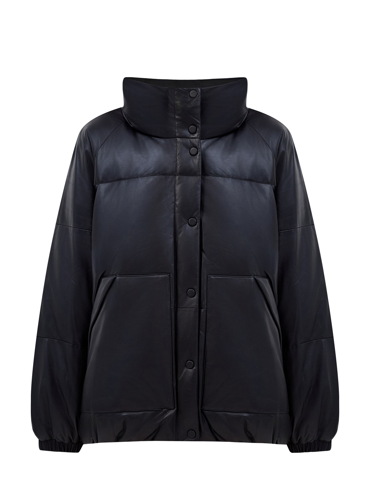 

Пуховая куртка из стеганой мелкозернистой кожи наппа, Черный, Пуховая куртка из стеганой мелкозернистой кожи наппа