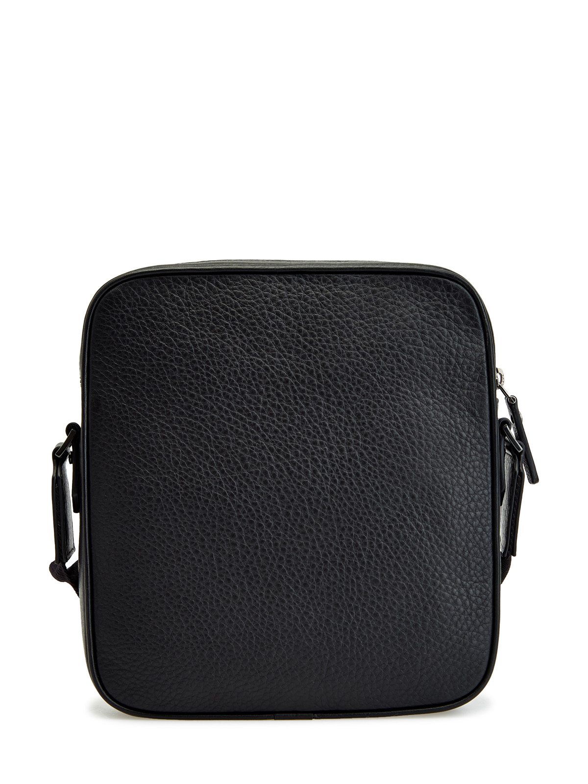 Кожаная сумка-мессенджер с регулируемым плечевым ремнем CANALI, цвет черный, размер 52;54;56;50 - фото 5