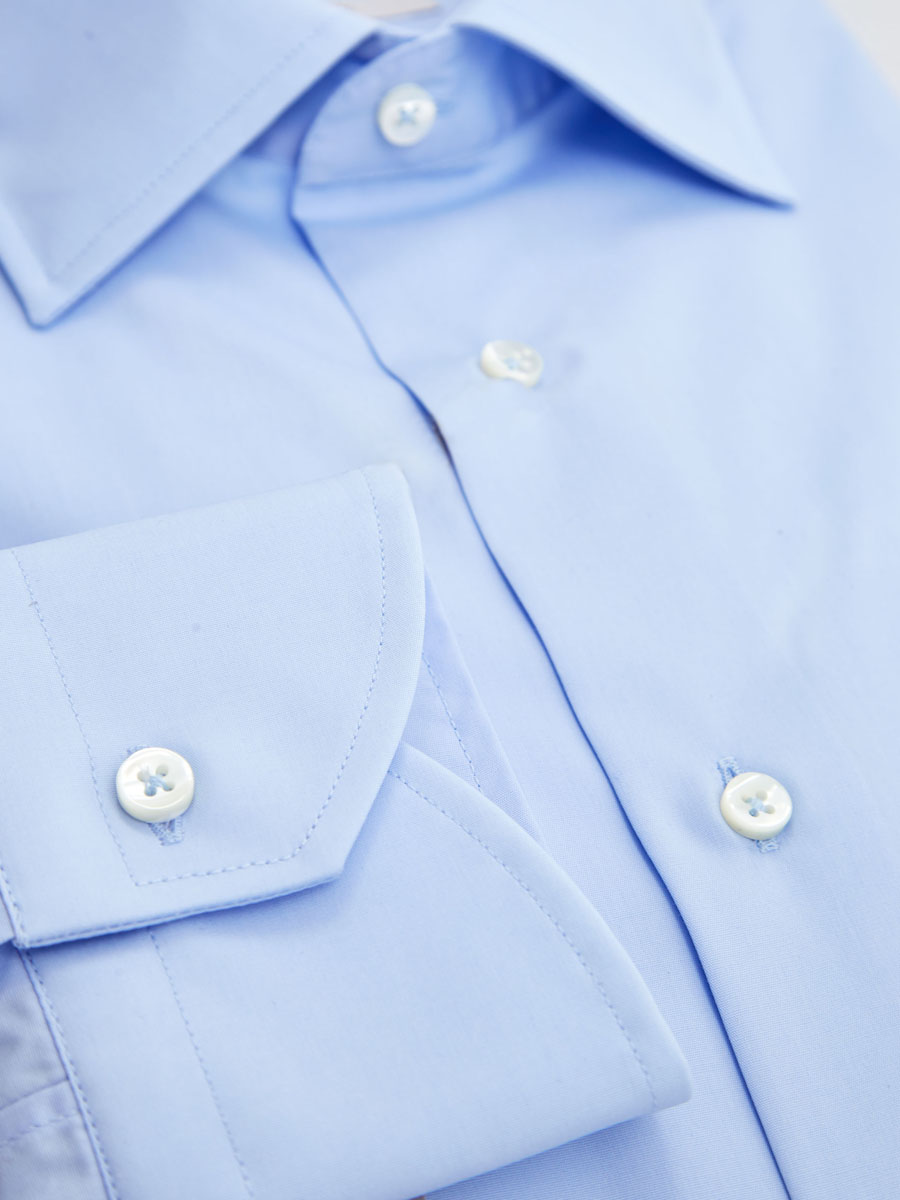 Классическая рубашка из поплина с обработкой Impeccabile CANALI, цвет голубой, размер 52;52;54;56;58 - фото 2