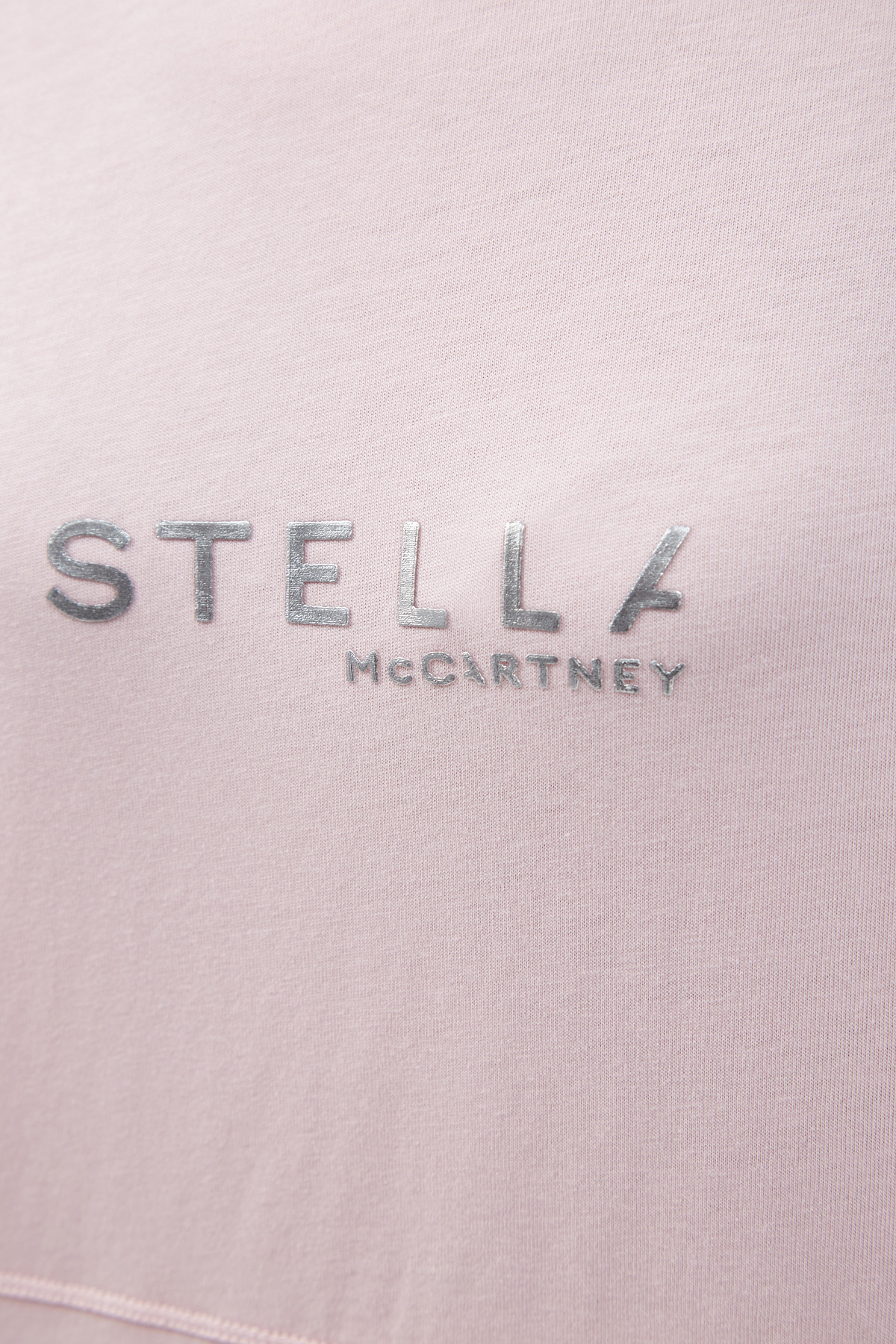 Футболка-oversize с металлизированным логотипом STELLA McCARTNEY, цвет розовый, размер 36;38;40;42 - фото 5