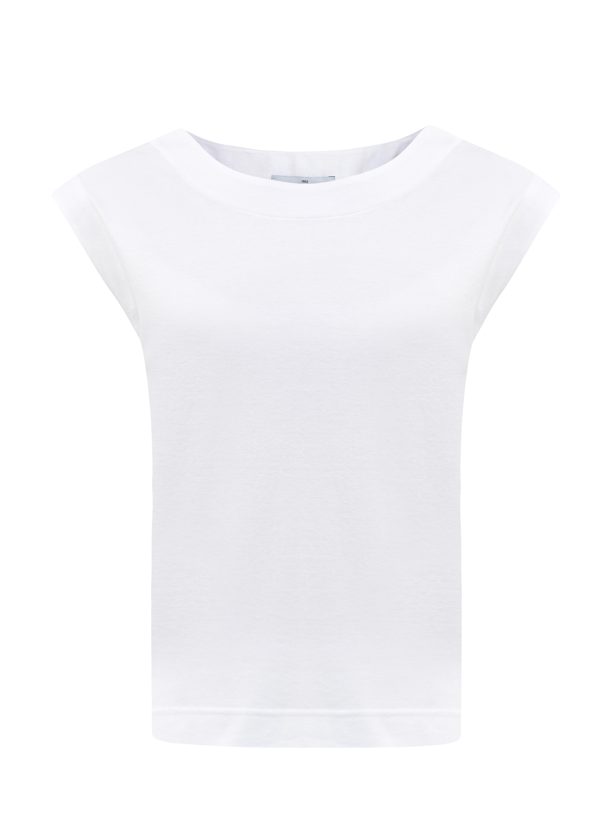 Хлопковая футболка из джерси с простроченной окантовкой GRAN SASSO, цвет белый, размер 50;40;48 - фото 1