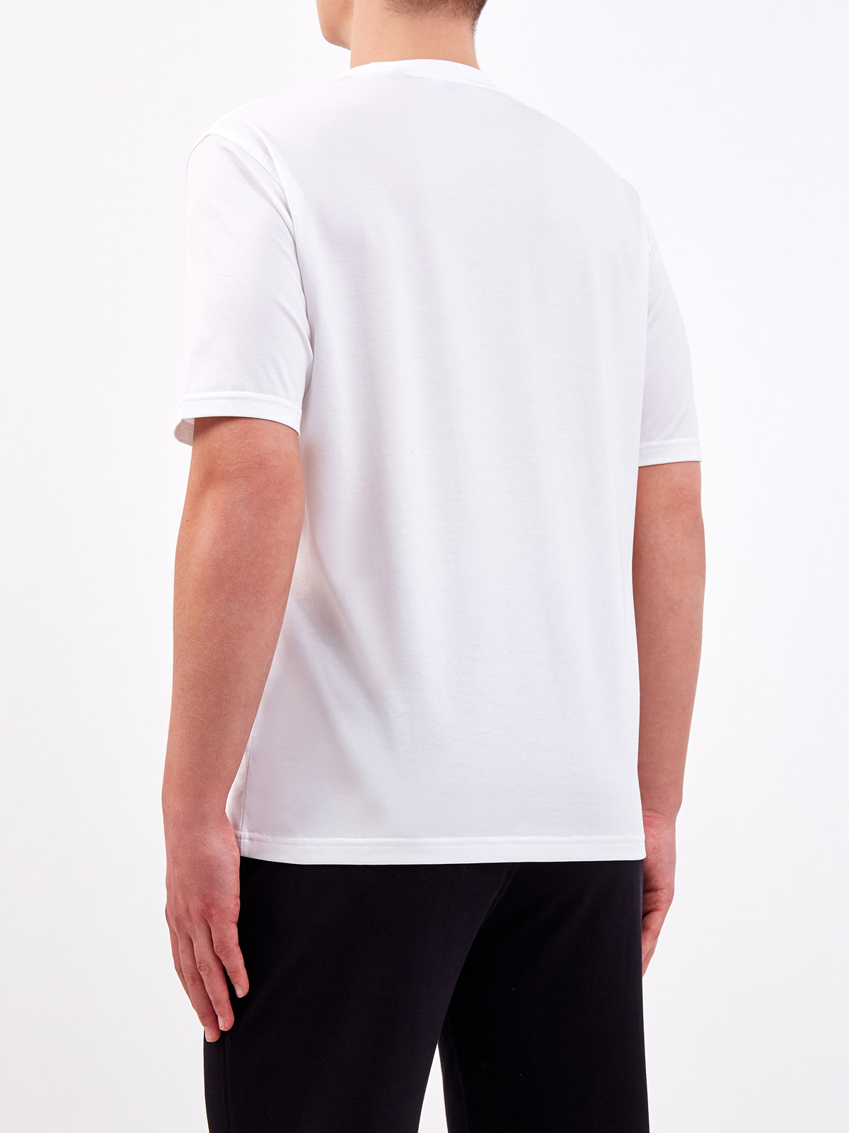 Хлопковая футболка из джерси с аппликацией BURBERRY, цвет белый, размер S - фото 4