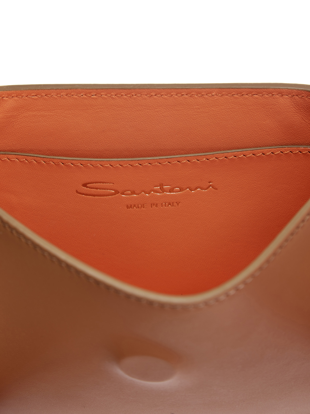 Кожаная сумка-кроссбоди с вощеной окантовкой SANTONI, цвет коричневый, размер 36.5;37;37.5;38;39;41;38.5 - фото 7
