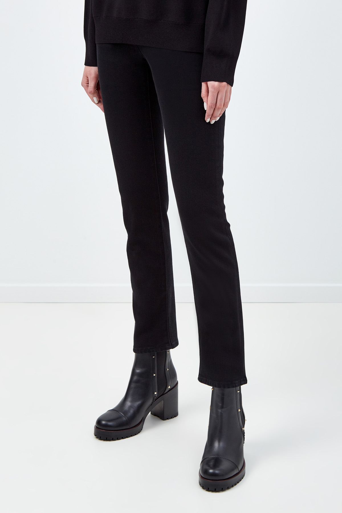 Однотонные джинсы с принтом VLTNSTAR VALENTINO, цвет черный, размер 42;40;40 - фото 3