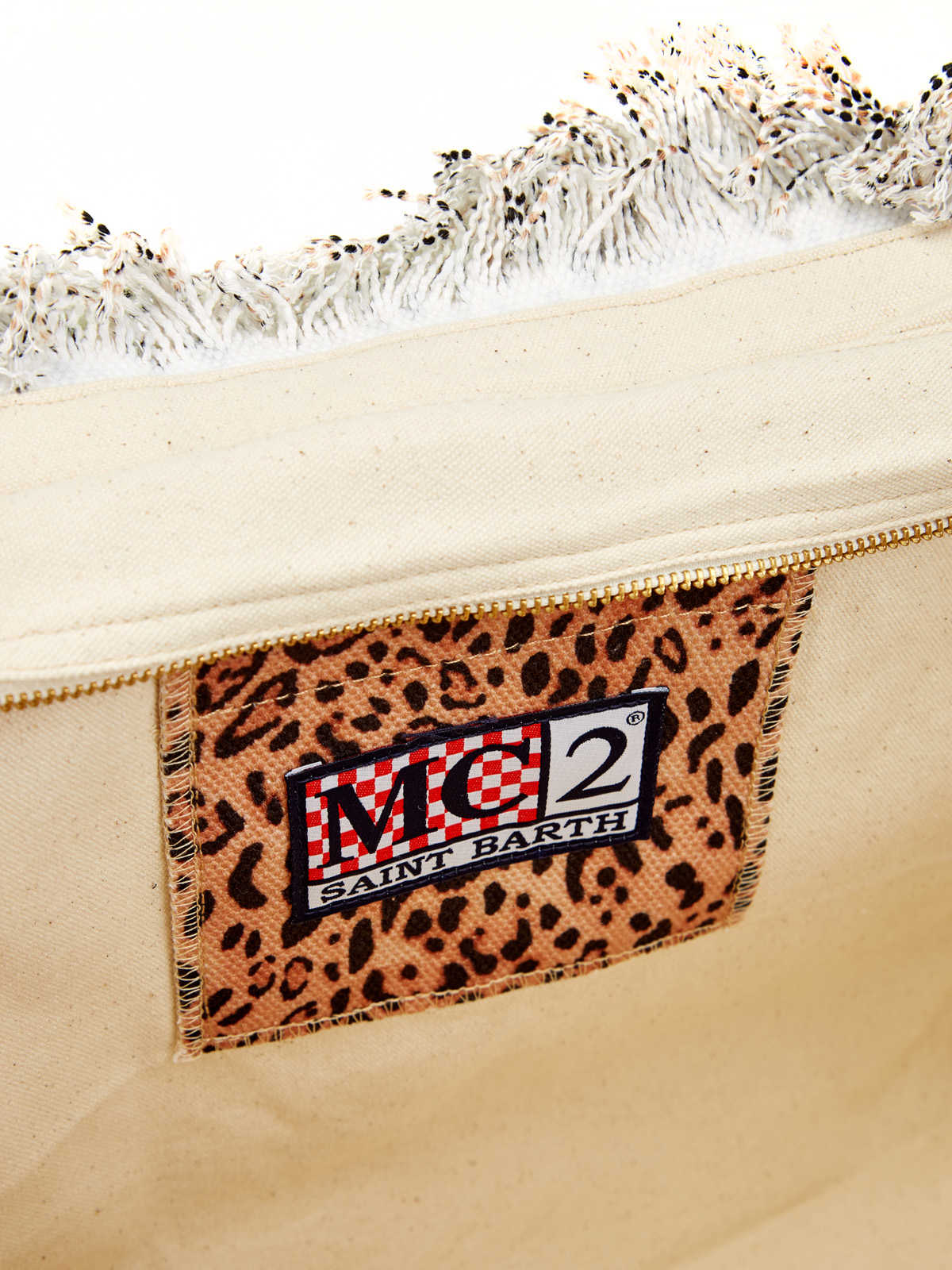 Холщовая сумка Vanity с леопардовым паттерном MC2 SAINT BARTH, цвет мульти, размер S - фото 6