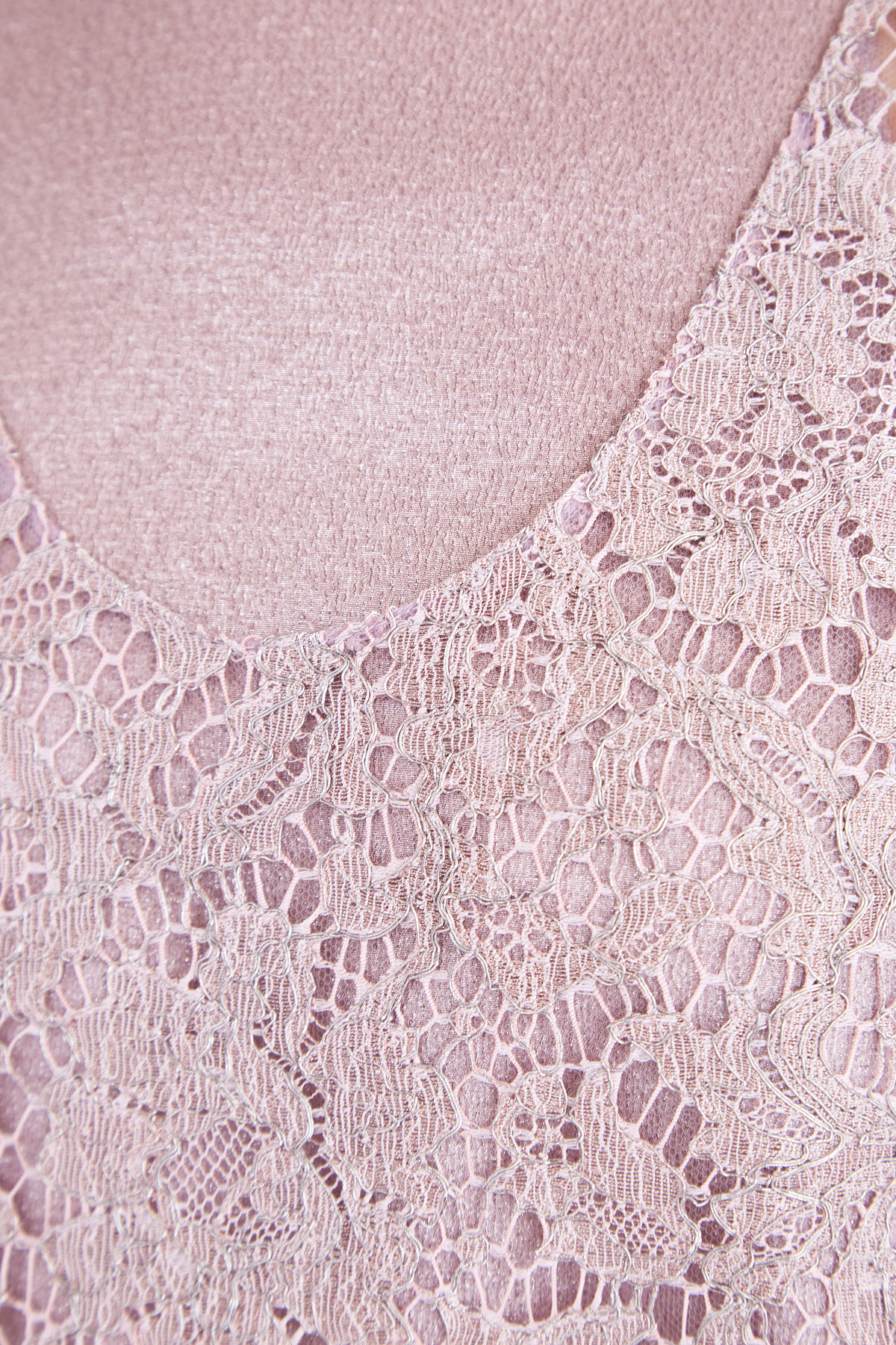 Платье с отрезным подолом и верхним слоем из кружева VALENTINO, цвет розовый, размер 38 - фото 5