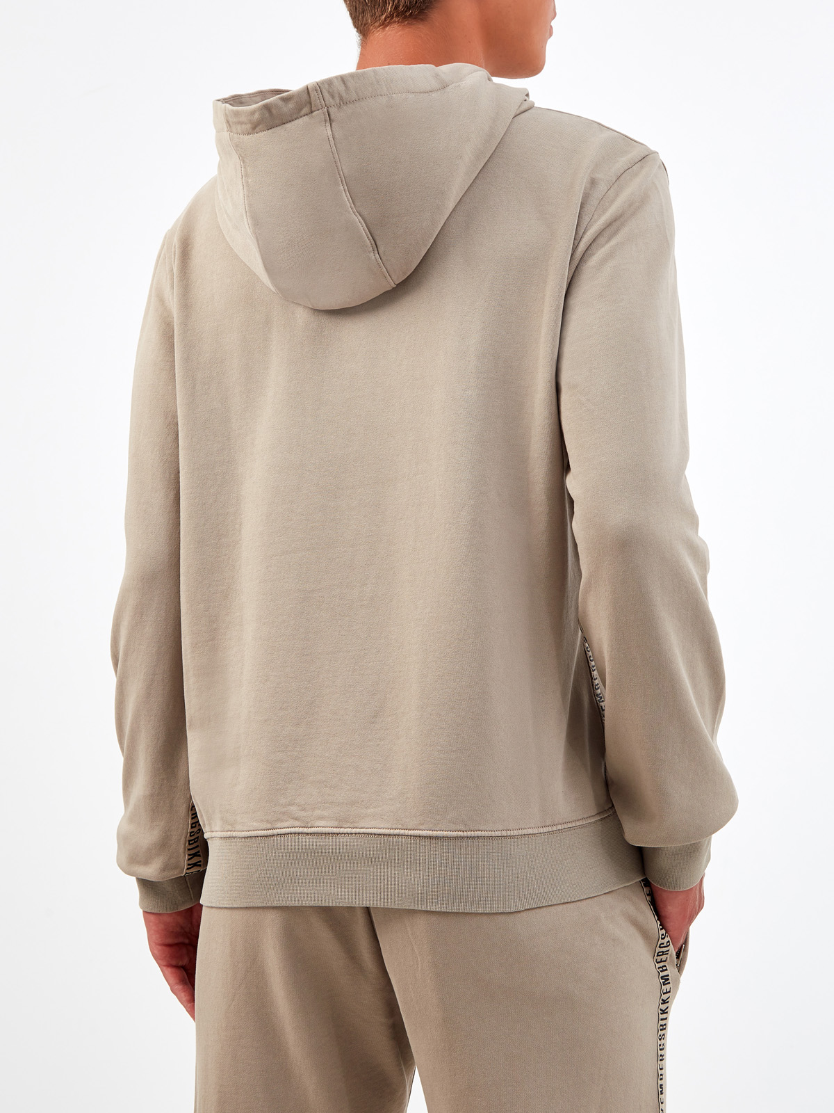 Окрашенное вручную худи с макро-вышивкой XI BIKKEMBERGS, цвет бежевый, размер L;XL;2XL - фото 4