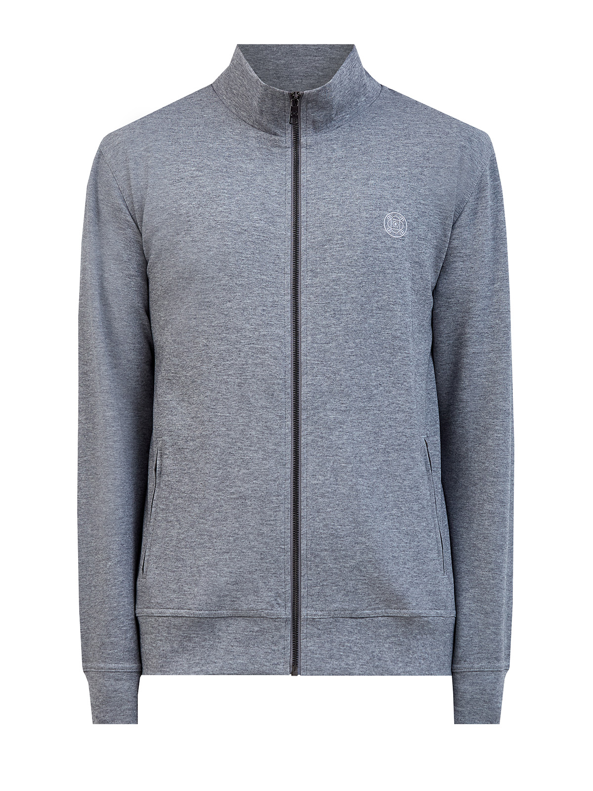 

Толстовка из меланжевого хлопка интерлок с вышитым логотипом, Серый, Толстовка из меланжевого хлопка интерлок с вышитым логотипом