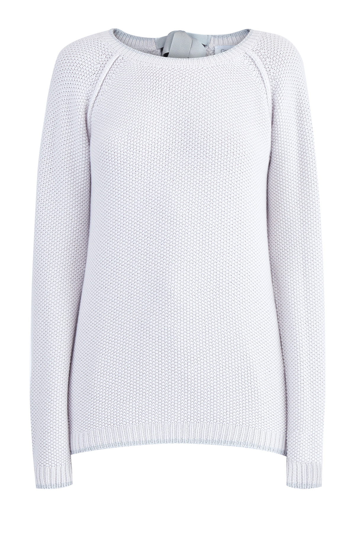 

Джемпер из шерстяной пряжи Pure New Wool с завязками из репсовой ленты, Серый, Джемпер из шерстяной пряжи Pure New Wool с завязками из репсовой ленты