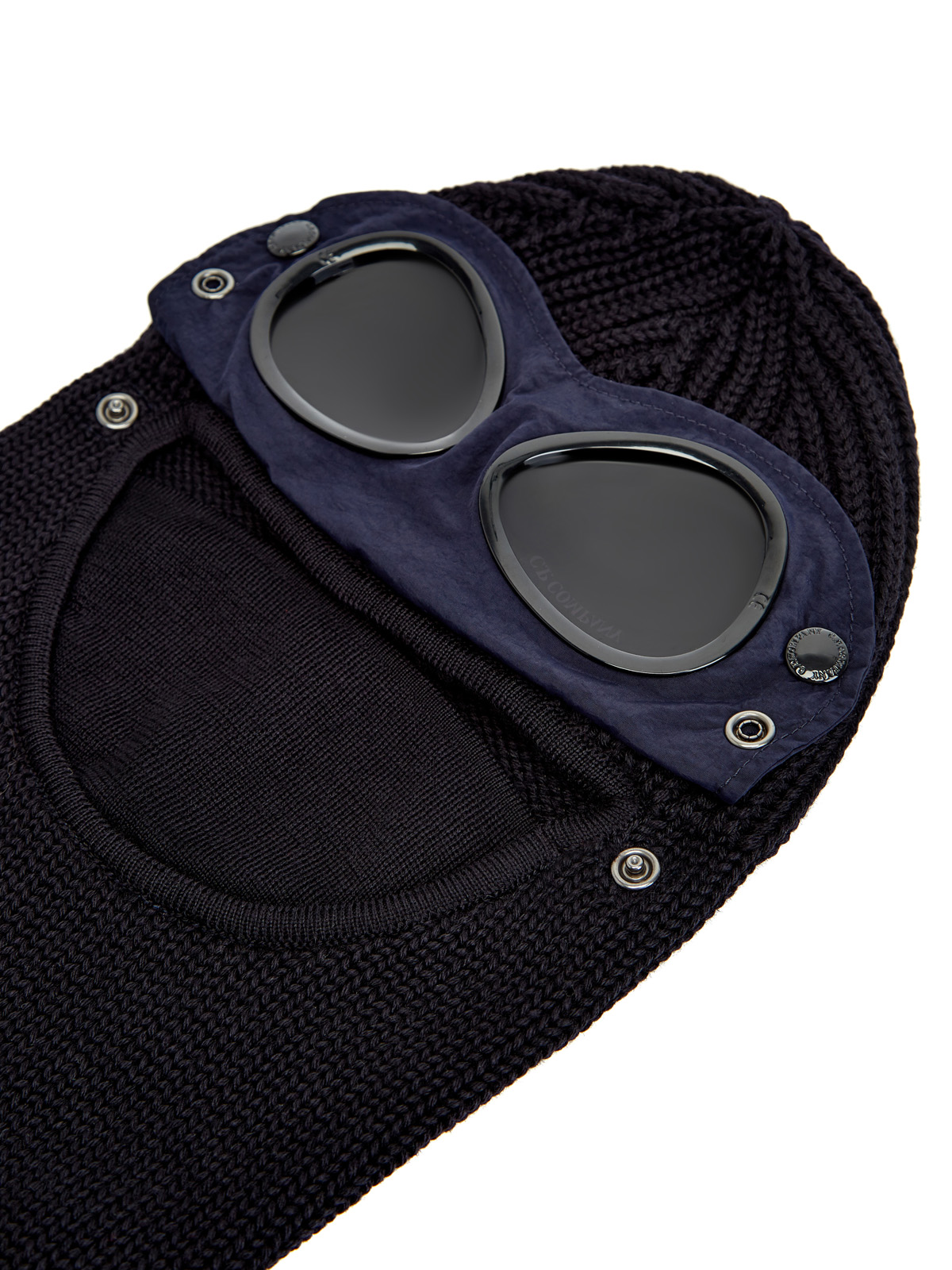Вязаная балаклава с защитными линзами Goggles C.P.COMPANY, цвет синий, размер 52;54;56;46 - фото 3