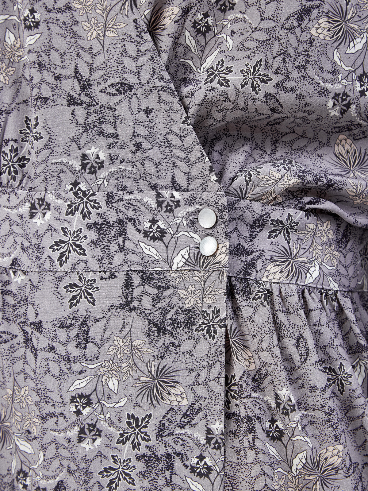 Платье-миди из легкого шелка с флористическим принтом RE VERA, цвет серый, размер L;XL;2XL;M - фото 3