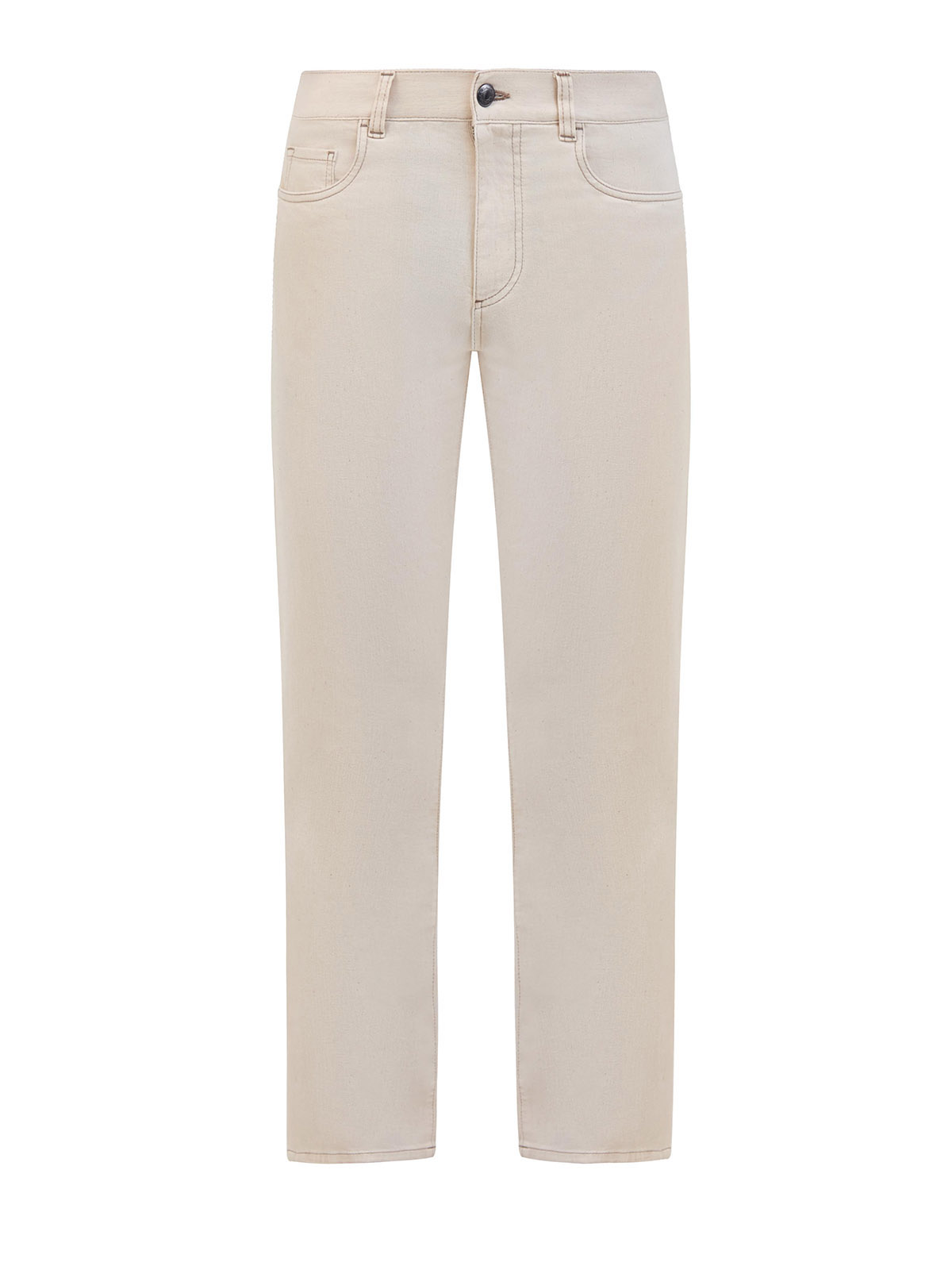 

Светлые джинсы с волокнами льна и контрастной прострочкой, Бежевый, Светлые джинсы с волокнами льна и контрастной прострочкой