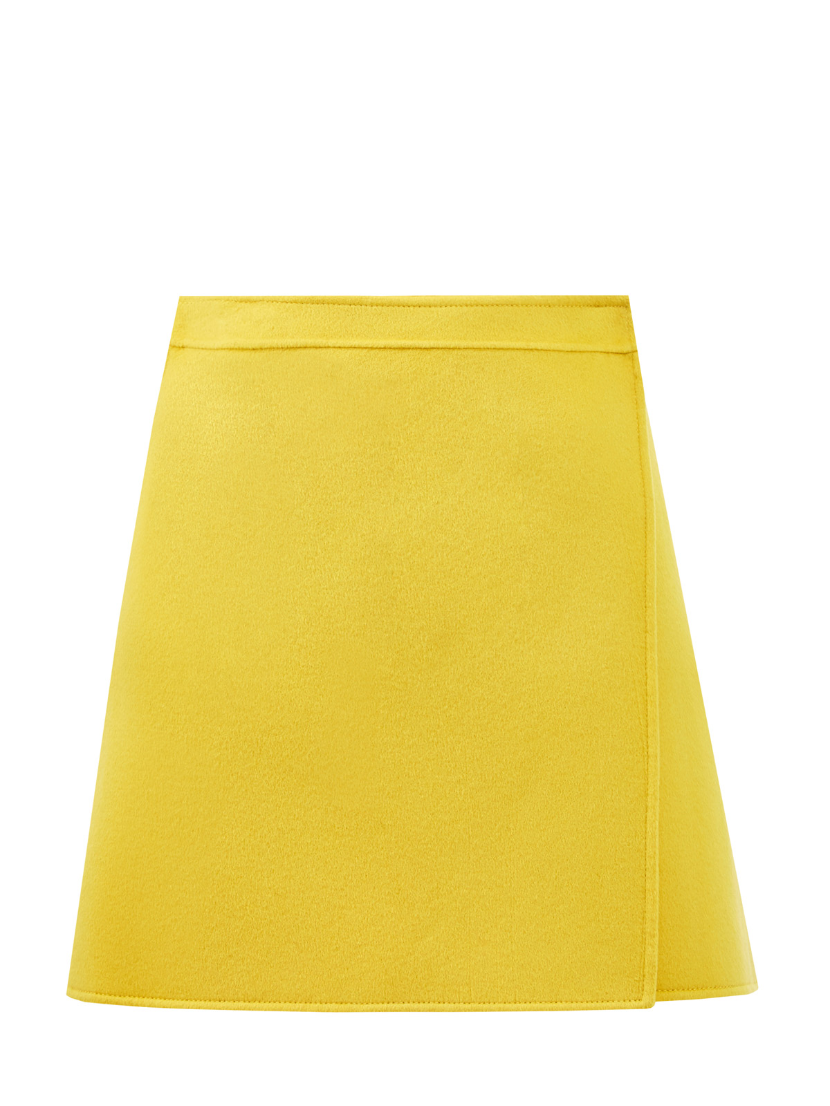 Юбка из фактурной шерстяной ткани ERMANNO ERMANNO SCERVINO, цвет желтый, размер S;M - фото 1