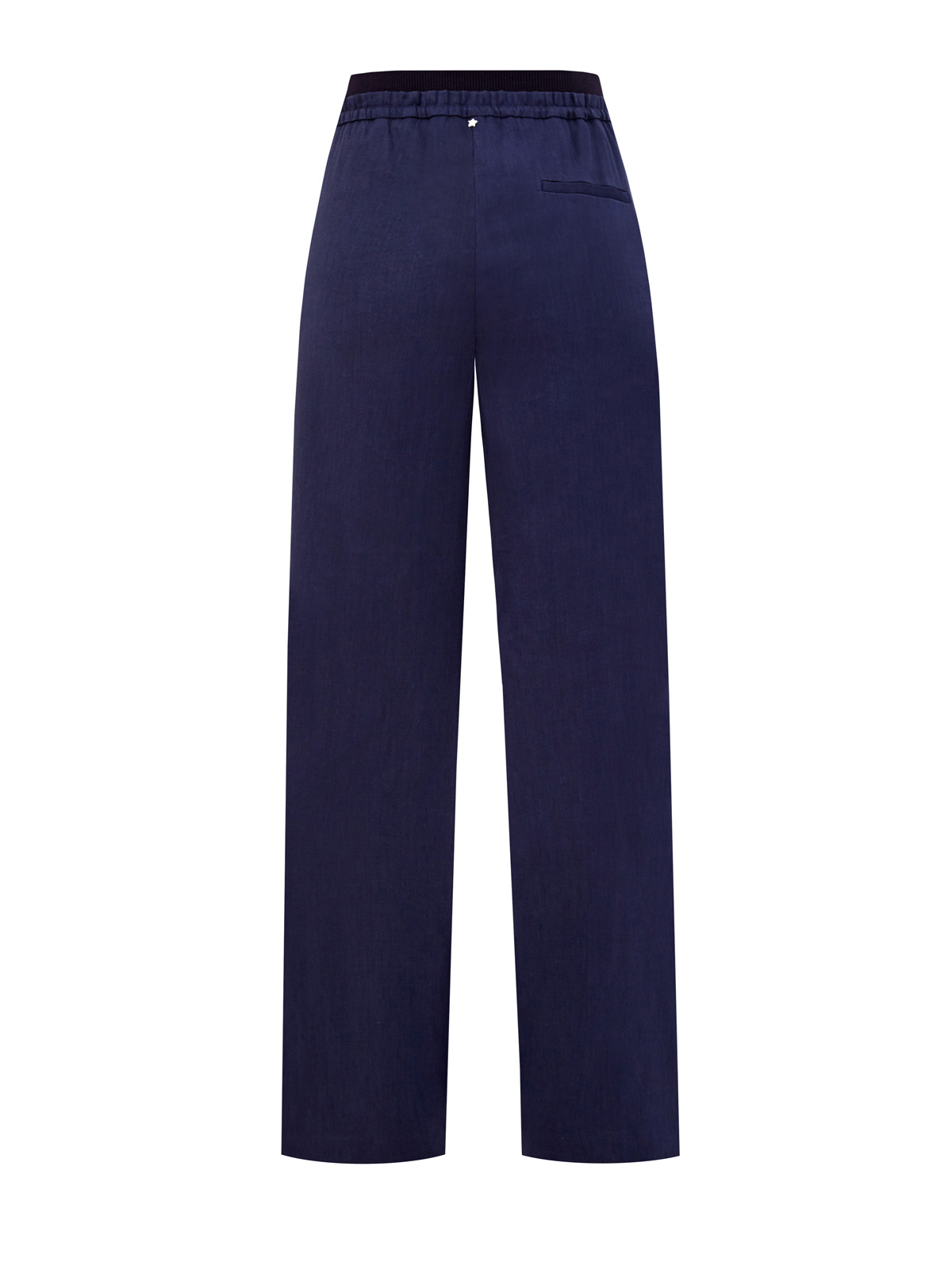 Льняные брюки-палаццо с эластичным поясом LORENA ANTONIAZZI, цвет синий, размер 46;48;50 - фото 2