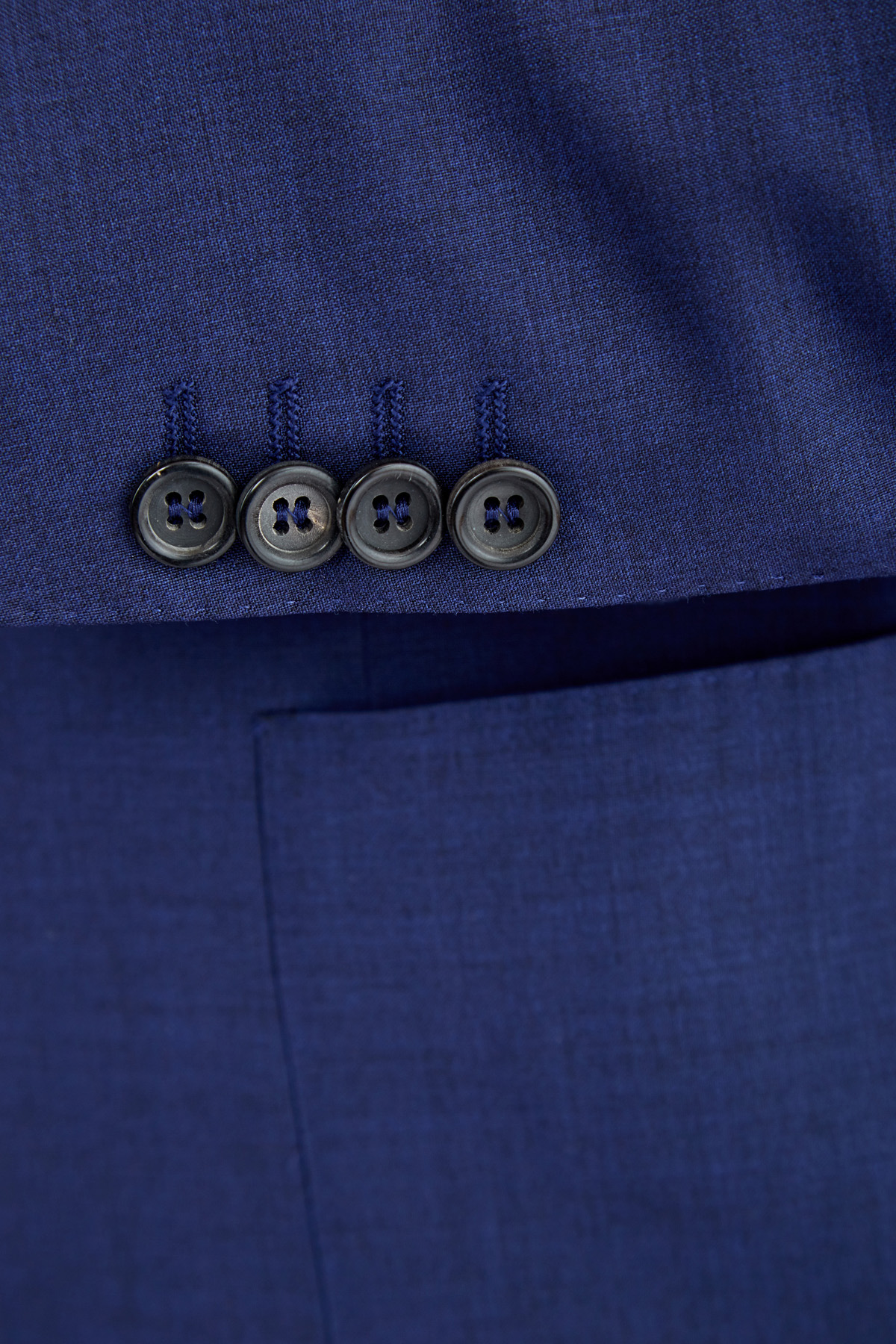 Костюм из легкой шерстяной ткани с пиджаком в неаполитанском стиле CANALI, цвет синий, размер 46;54 - фото 6