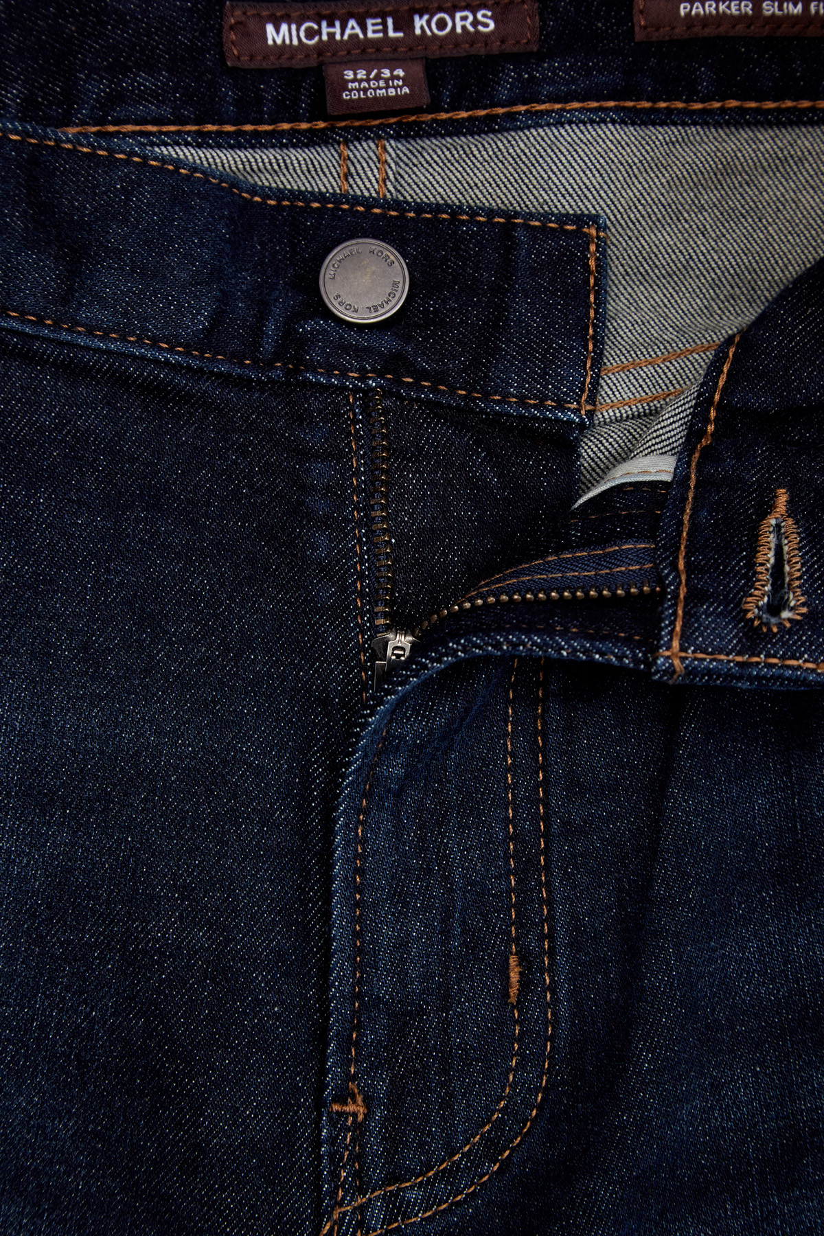 Джинсы-slim из хлопкового денима с контрастными швами MICHAEL KORS, цвет синий, размер M;L - фото 5