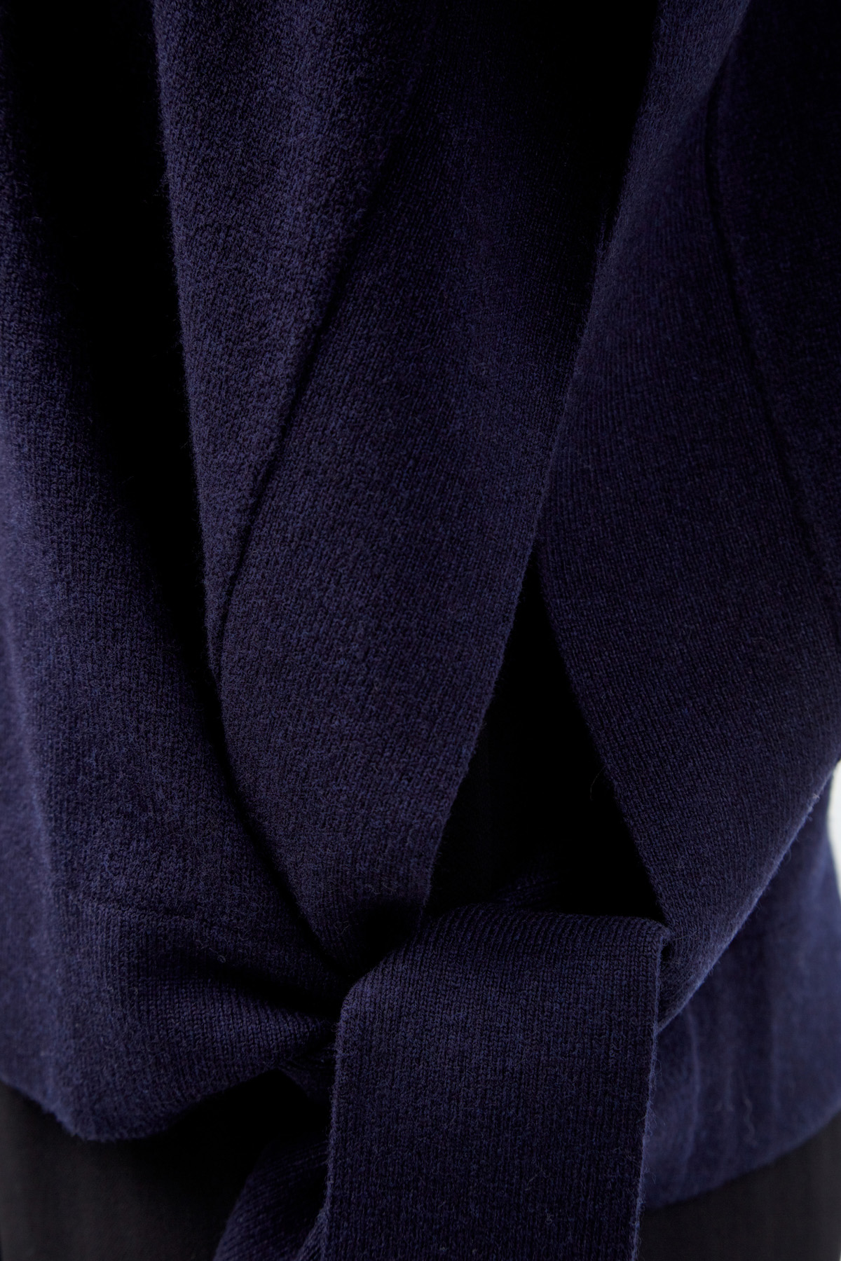 Джемпер из мериносовой шерсти с лентами сбоку FABIANA FILIPPI, цвет синий, размер 42;44 - фото 5