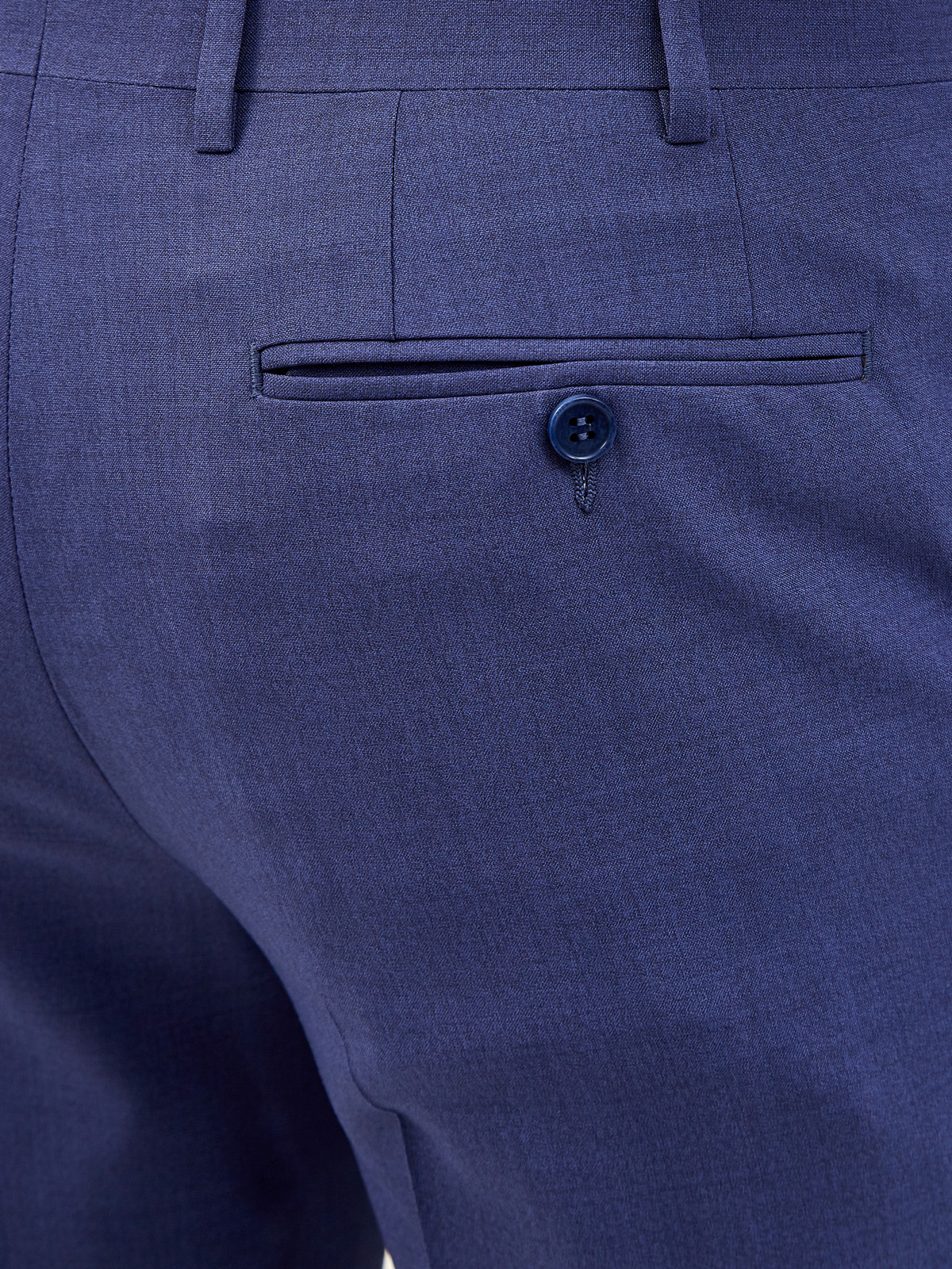 Брюки в классическом стиле из костюмной шерстяной ткани CANALI, цвет синий, размер 50;52;54;56;58 - фото 6