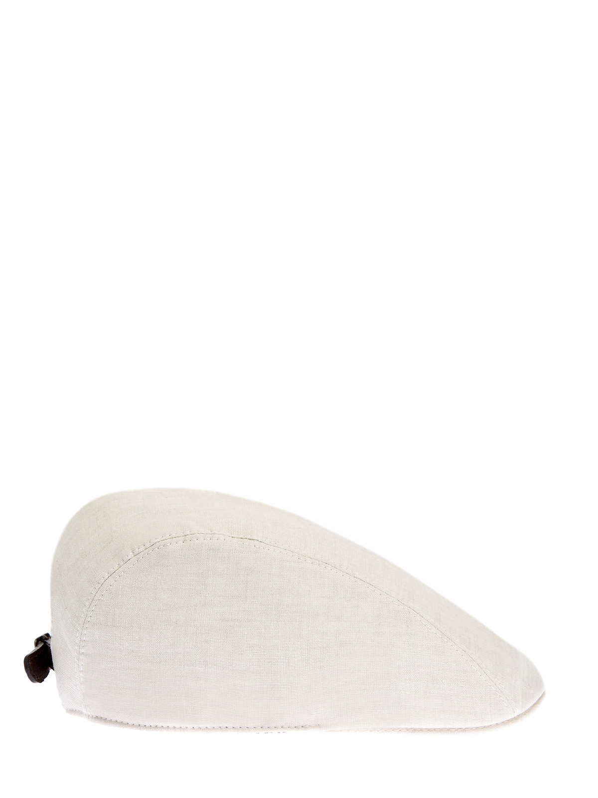 Светлая кепка из фактурной льняной ткани BRUNELLO CUCINELLI, цвет бежевый, размер L;XL - фото 3