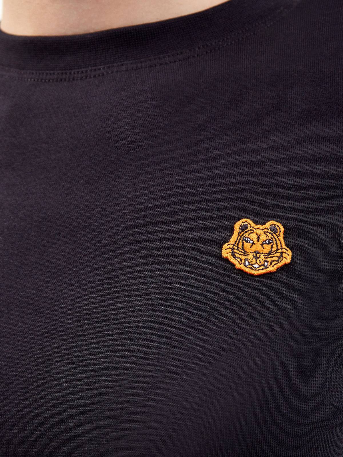 Хлопковая футболка из гладкого джерси с вышитой эмблемой бренда KENZO, цвет черный, размер S;L;XS - фото 5