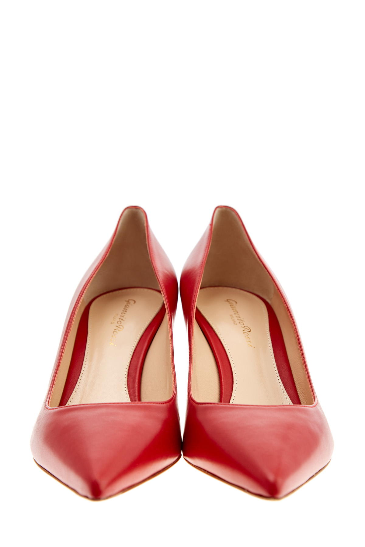 Алые туфли-лодочки из телячьей кожи GIANVITO ROSSI, цвет красный, размер 37.5 - фото 6