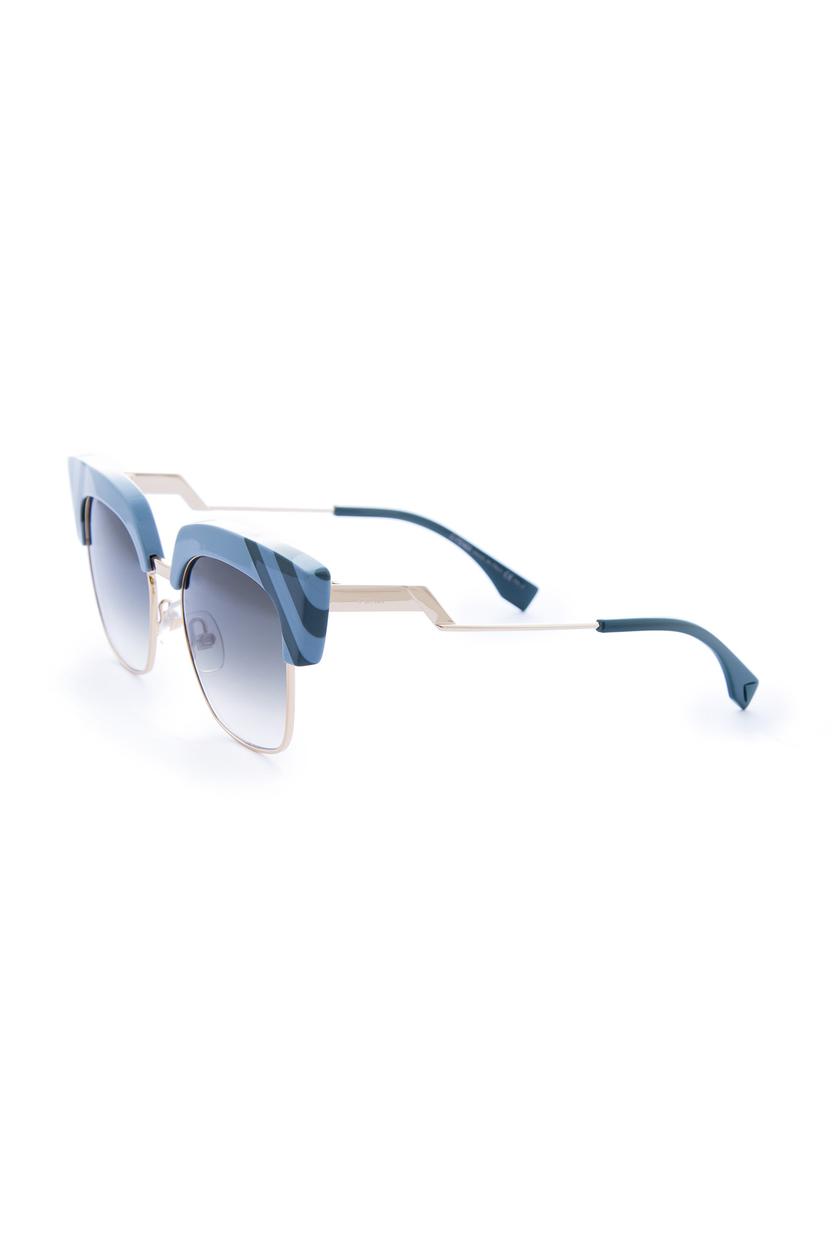 очки FENDI (sunglasses), цвет голубой, размер 36 - фото 3