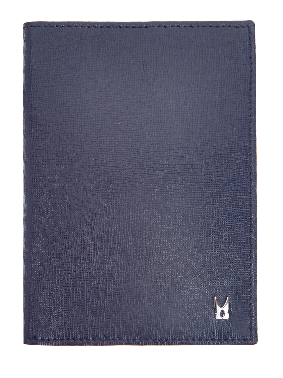 Кожаная обложка для паспорта с литым логотипом MORESCHI, цвет синий, размер 40;41;41.5;43;43.5;44;42 - фото 1
