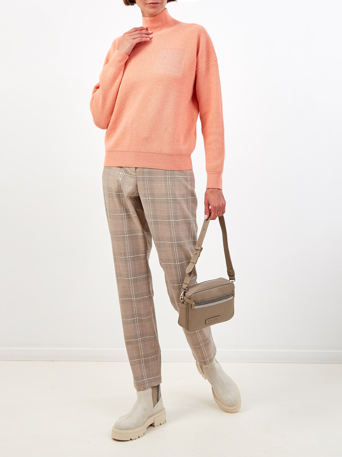 Джемпер тонкой вязки с декоративным карманом Punto Luce PESERICO, цвет оранжевый, размер 38;40;44;46 - фото 2