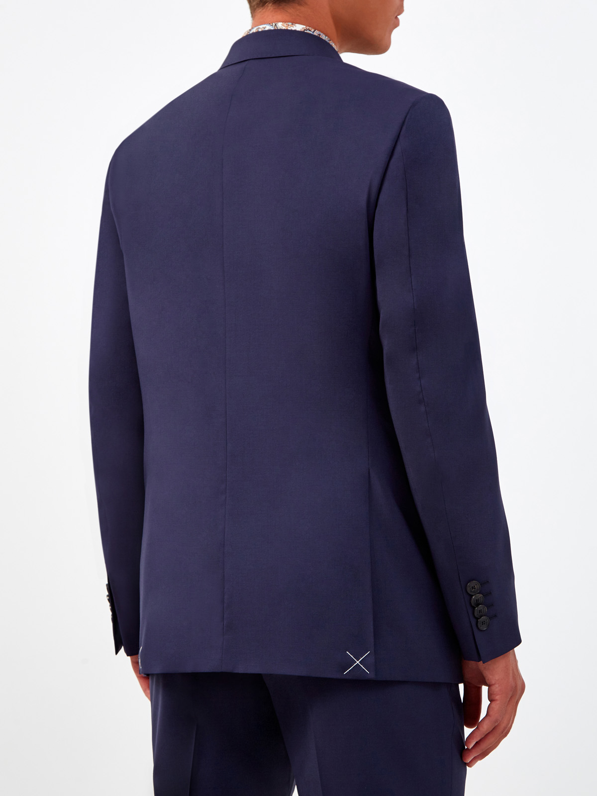 Костюмный пиджак приталенного кроя из гладкой шерсти ETRO, цвет синий, размер 48;50;52;54 - фото 4