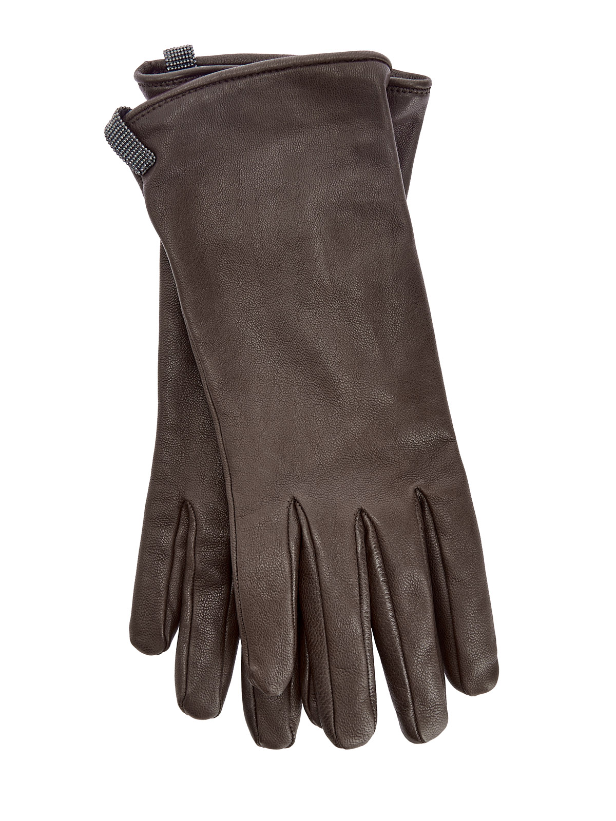 Перчатки из мягкой мелкозернистой кожи с деталью Мониль 107820₽